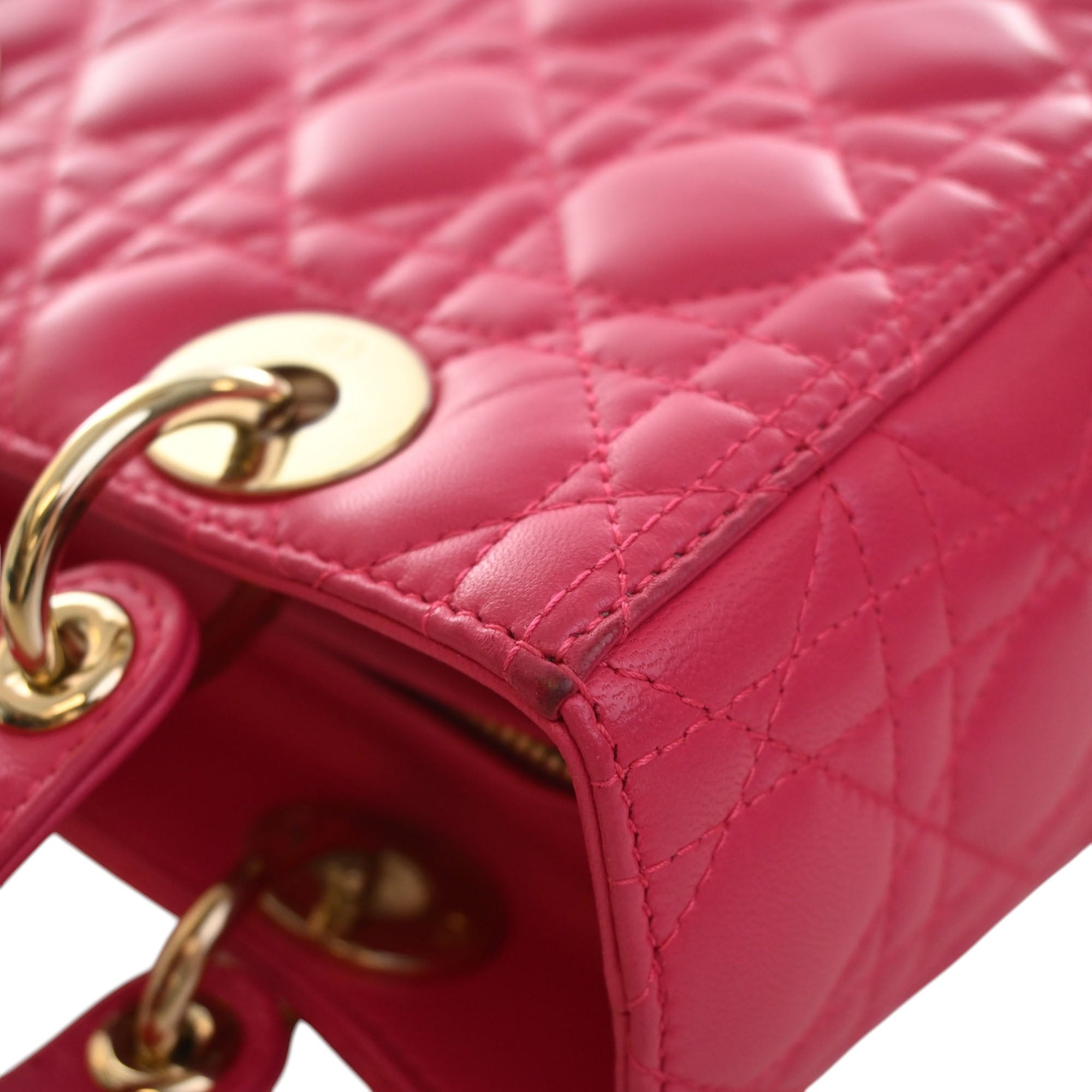 Dior Medium Lambskin Cannage Lady Dior - image 7