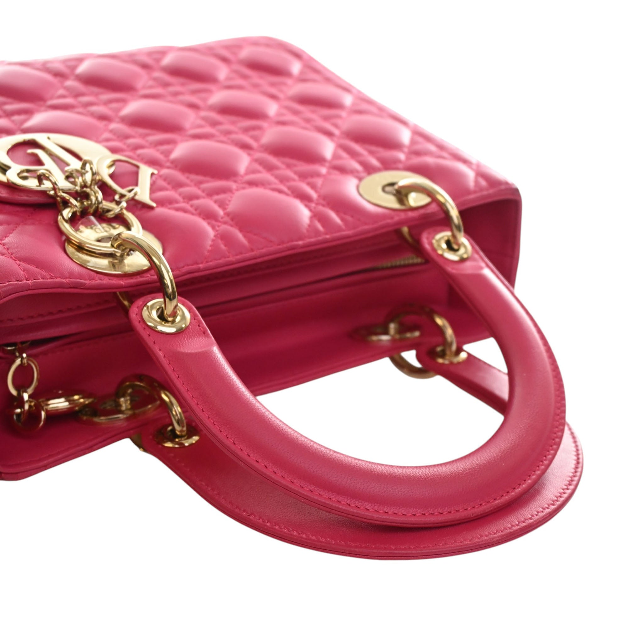 Dior Medium Lambskin Cannage Lady Dior - image 8