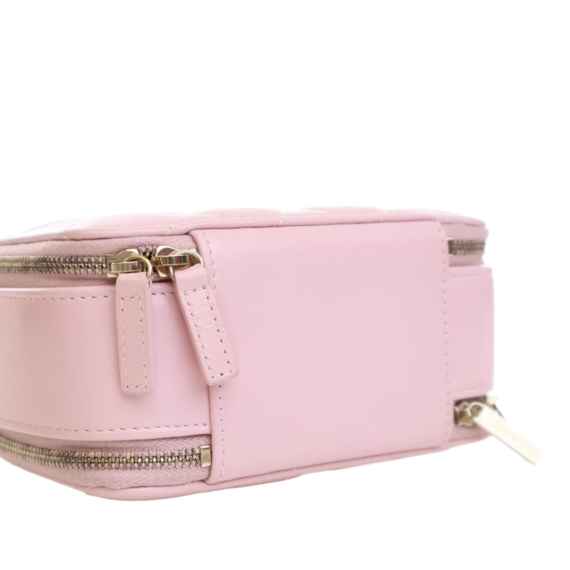 Chanel Mini CC Glazed Calfskin Double Zip Top Handle Vanity Case - image 10