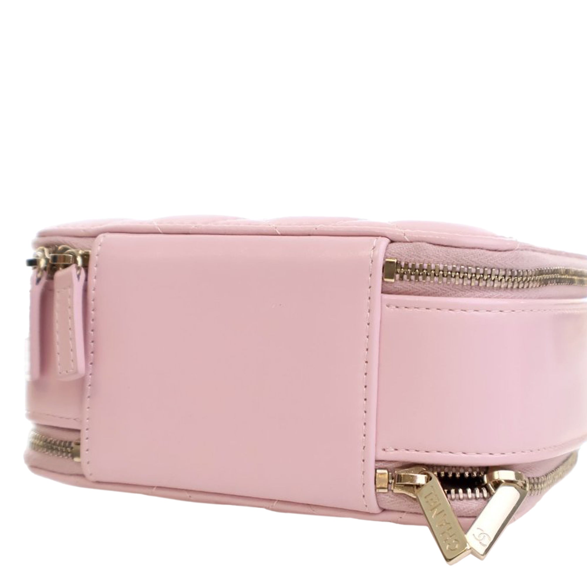 Chanel Mini CC Glazed Calfskin Double Zip Top Handle Vanity Case - image 11