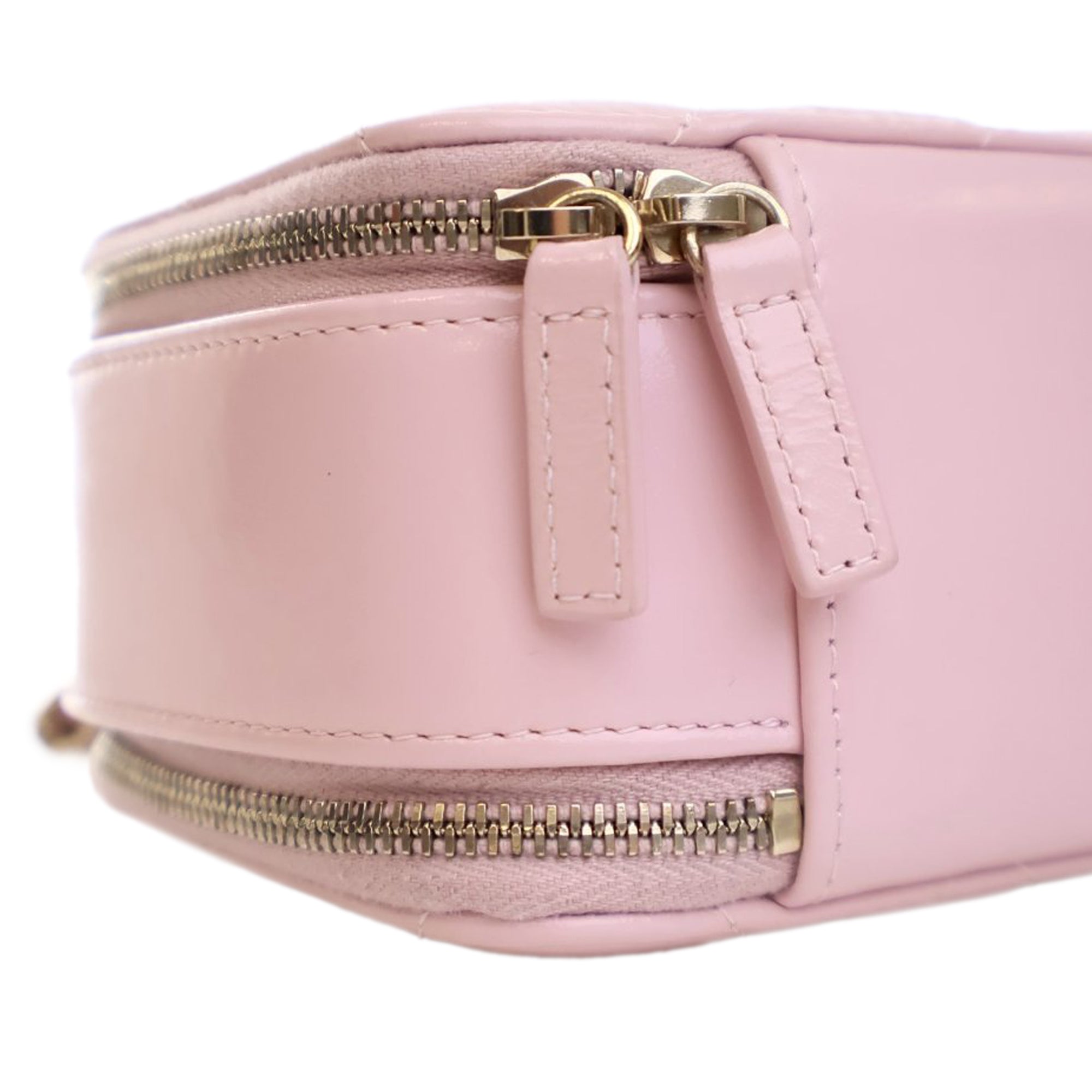Chanel Mini CC Glazed Calfskin Double Zip Top Handle Vanity Case - image 9