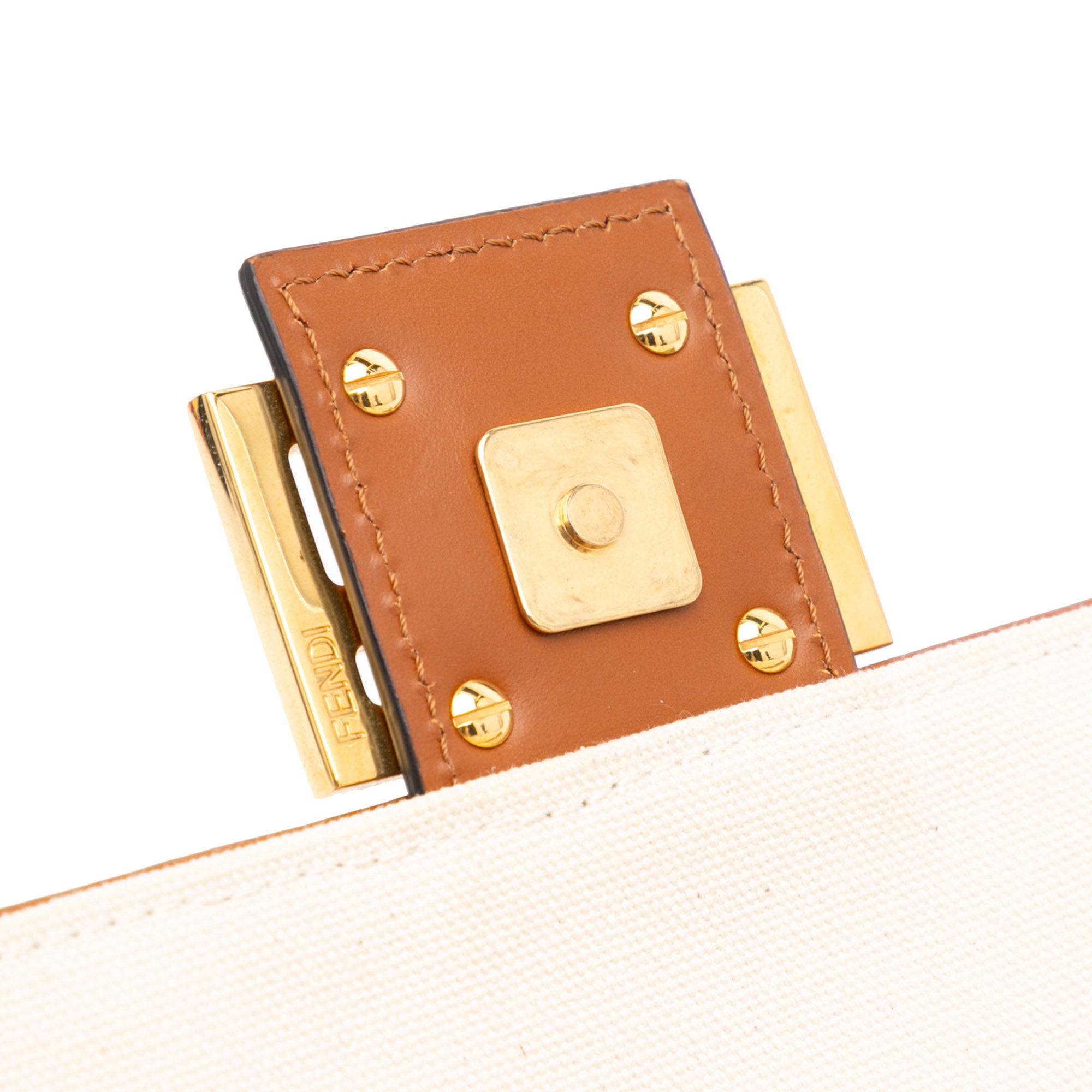 Fendi Zucca Embroidered Canvas Baguette Satchel - image 8