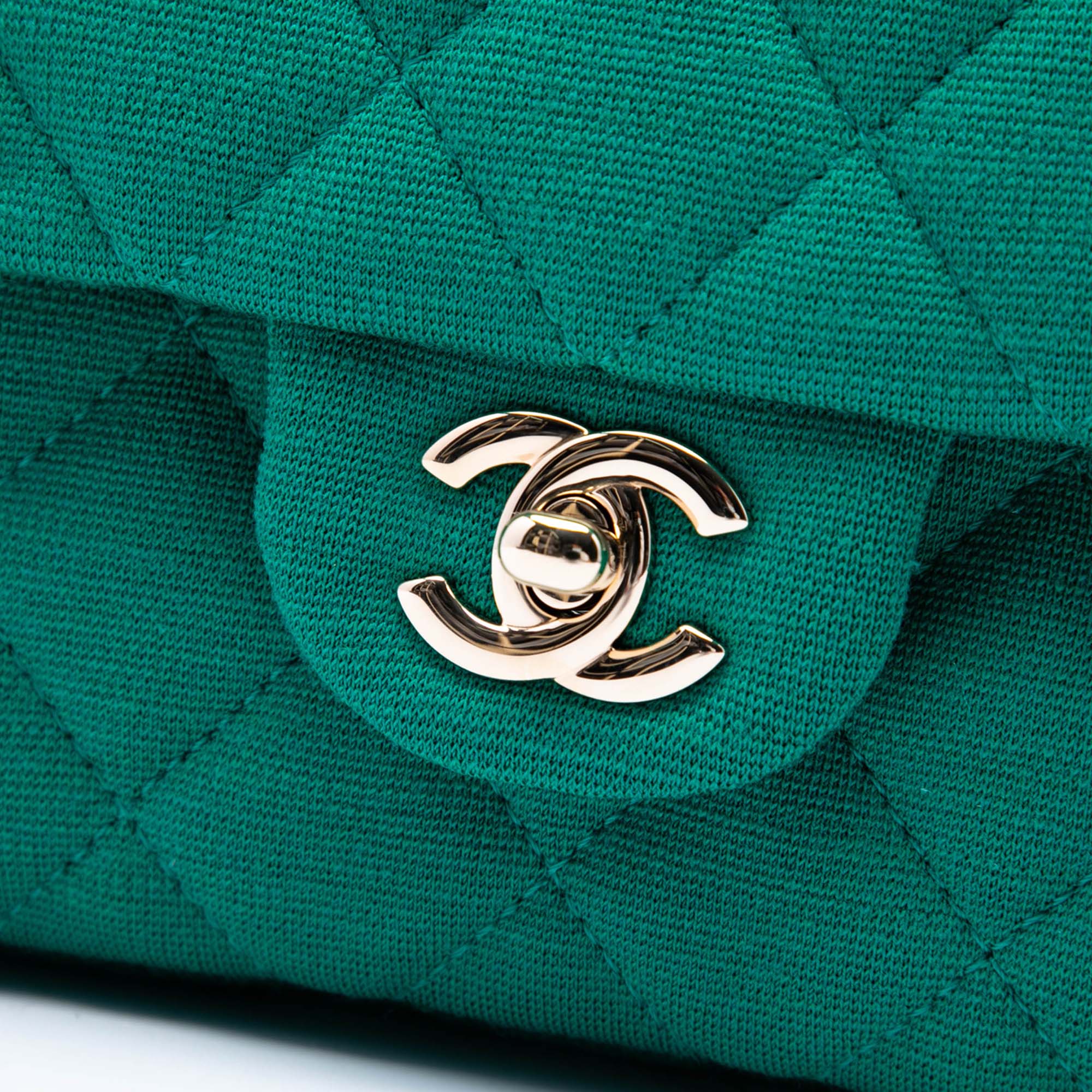 Chanel CC Quilted Jersey Roll Clutch - image 5