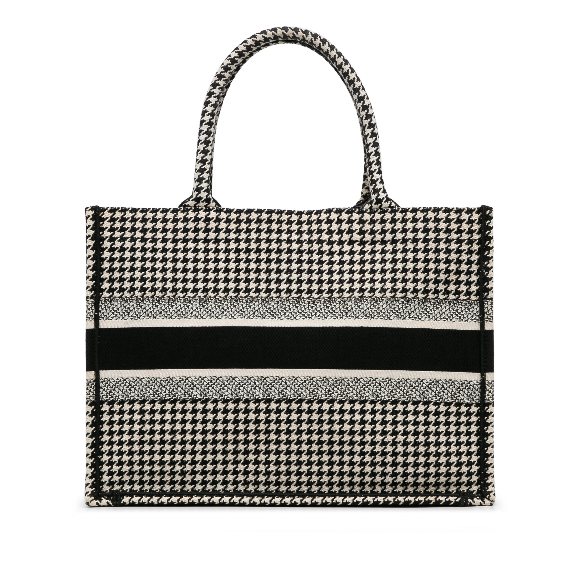 Dior Medium Canvas Houndstooth Embroidered Book Tote - image 3