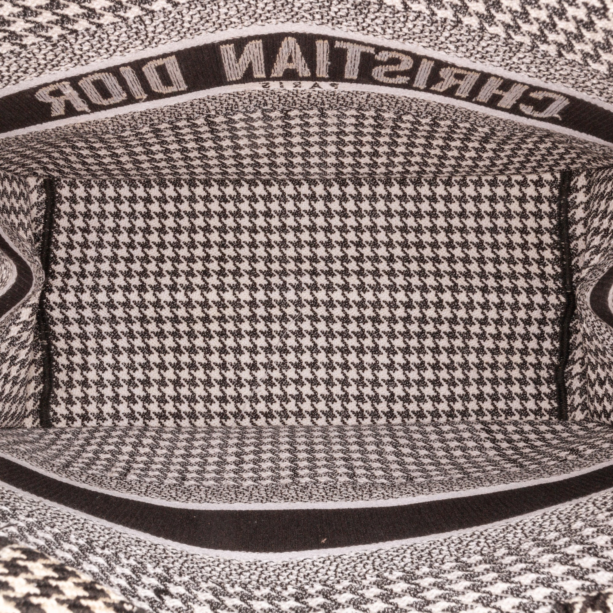 Dior Medium Canvas Houndstooth Embroidered Book Tote - image 6