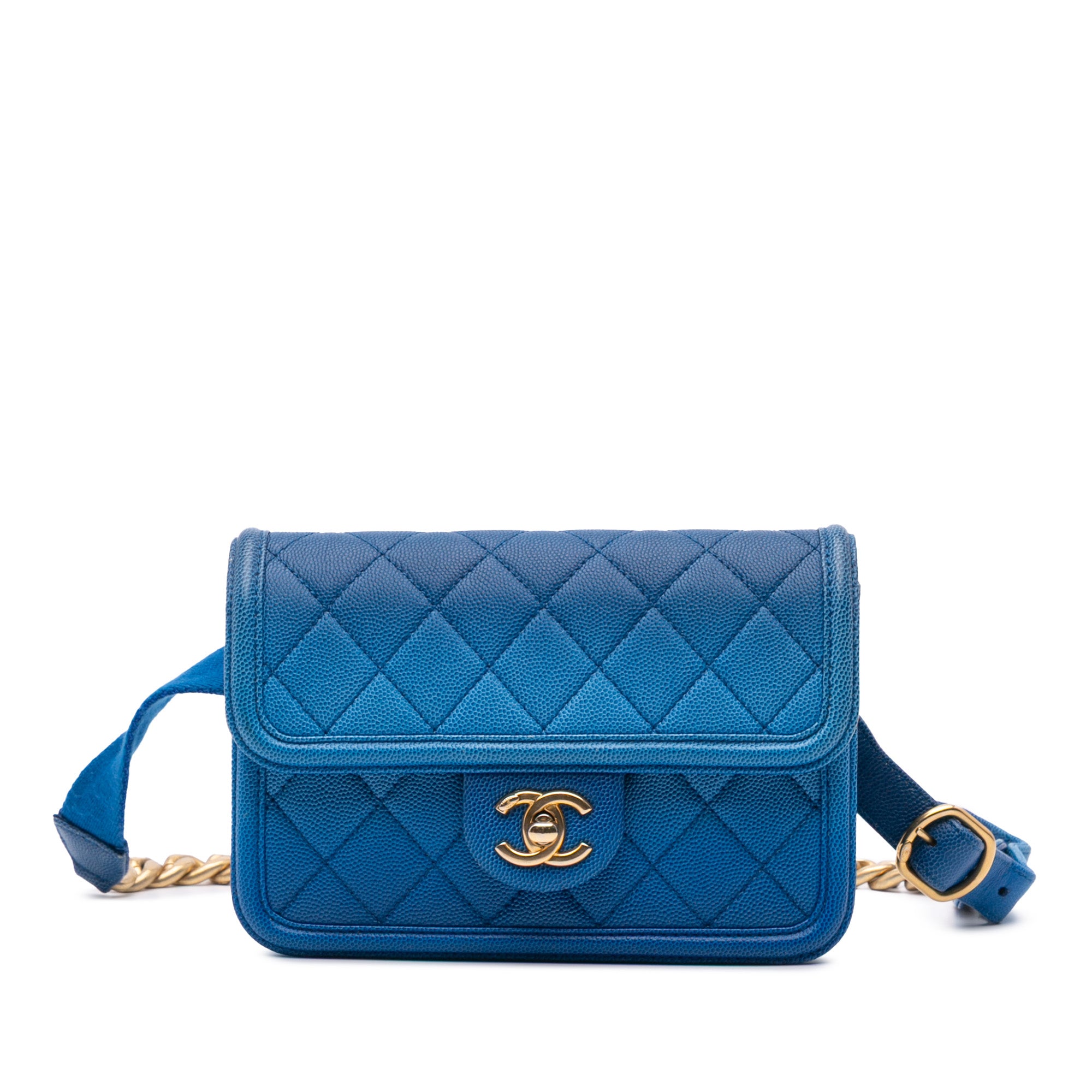 Chanel Quilted Caviar Sunset On The Sea Flap Belt Bag - image 1