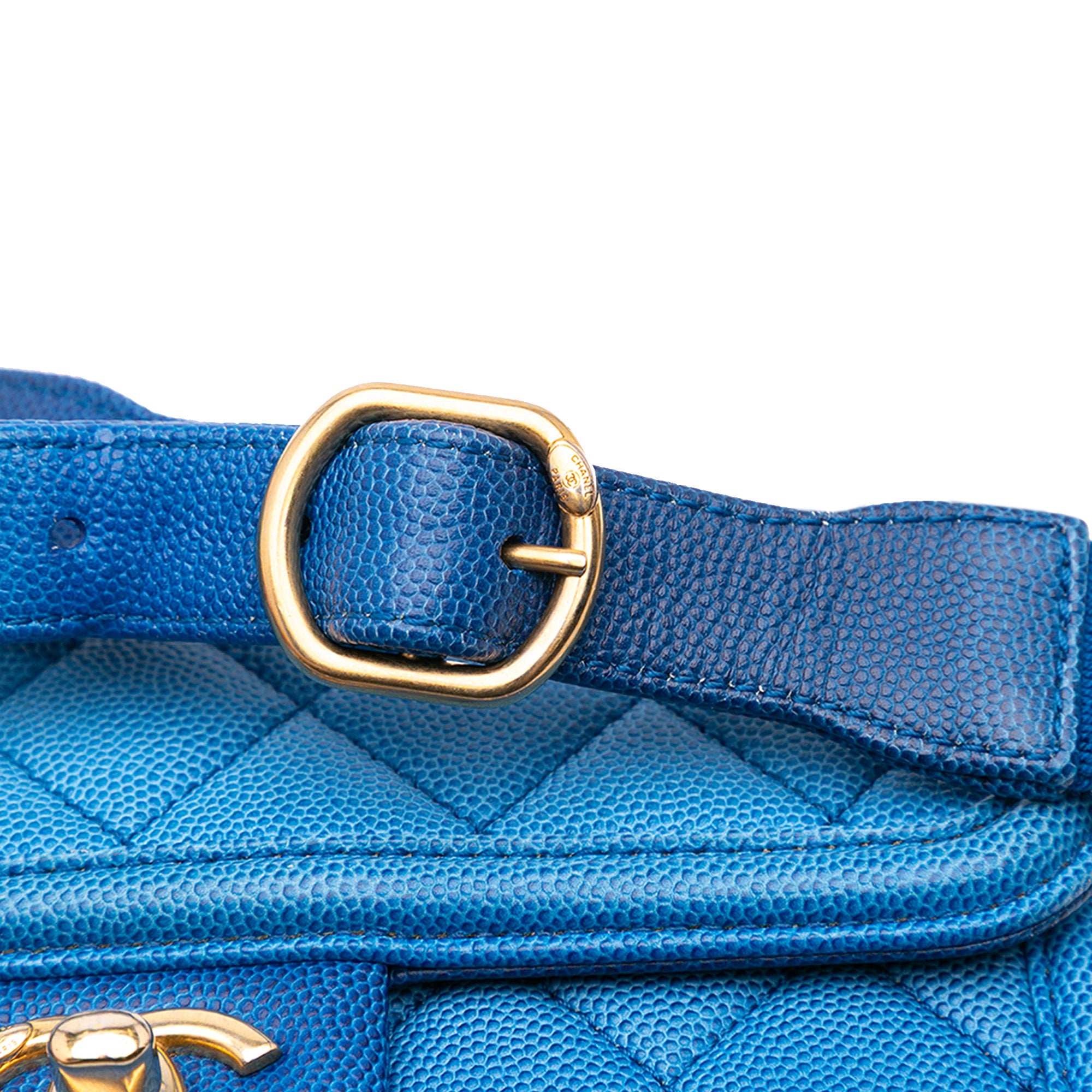 Chanel Quilted Caviar Sunset On The Sea Flap Belt Bag - image 9