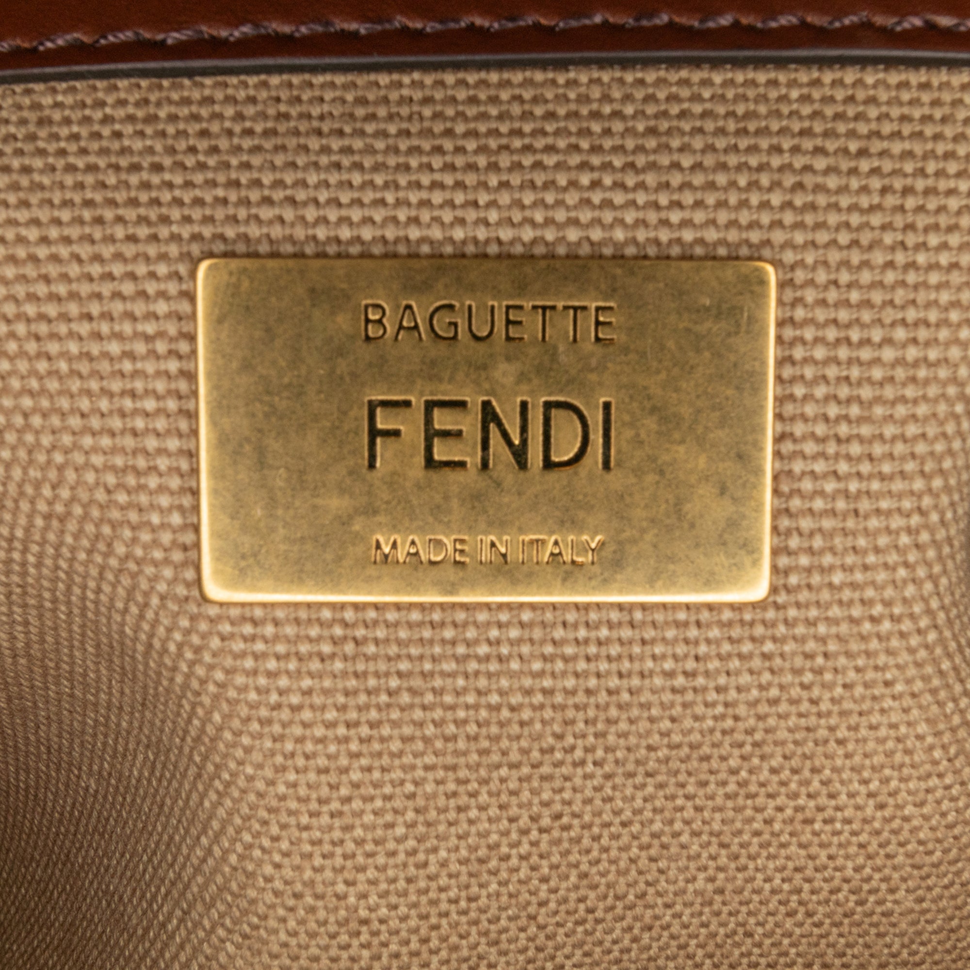 Fendi Zucca Embroidered Canvas Baguette Satchel - image 6