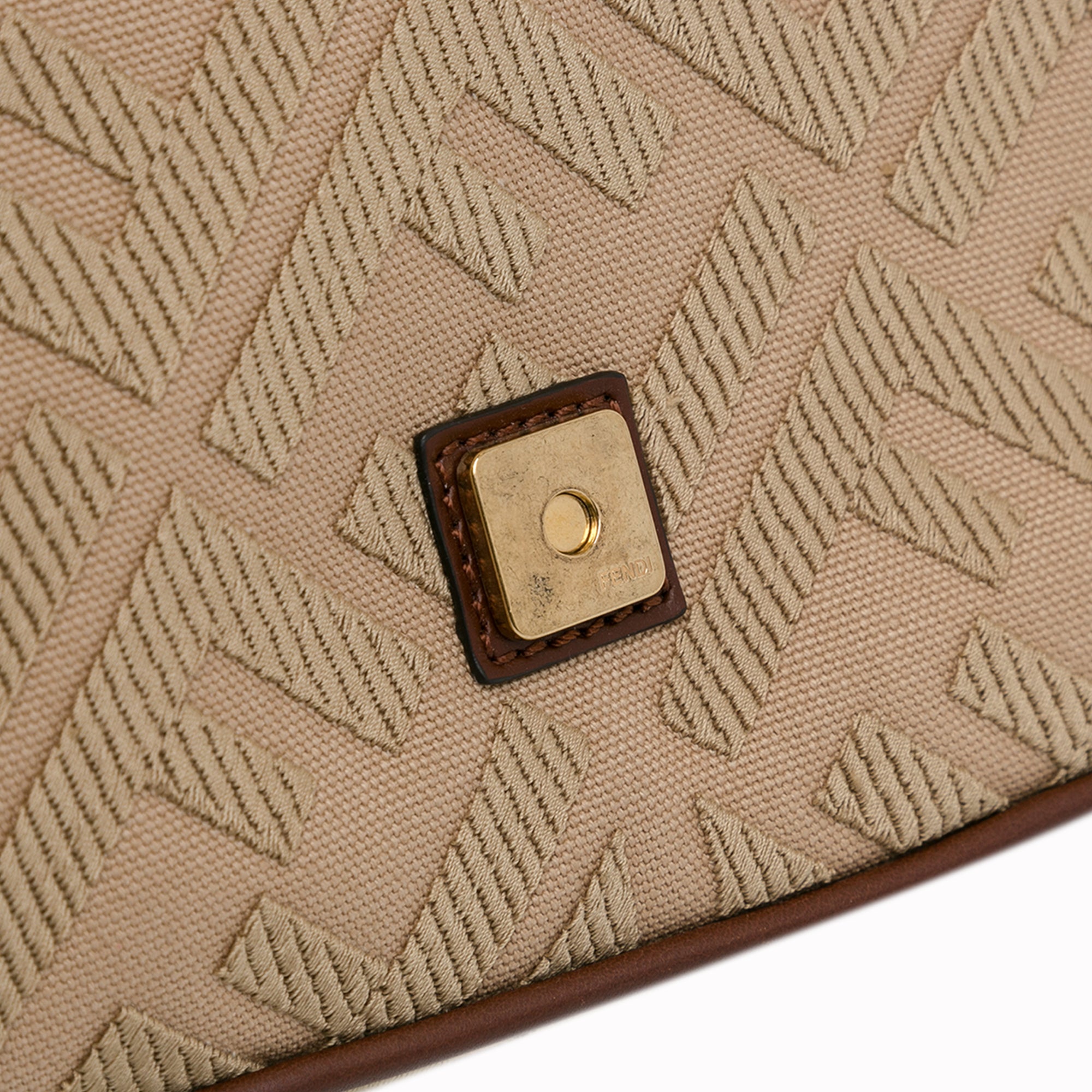 Fendi Zucca Embroidered Canvas Baguette Satchel - image 8