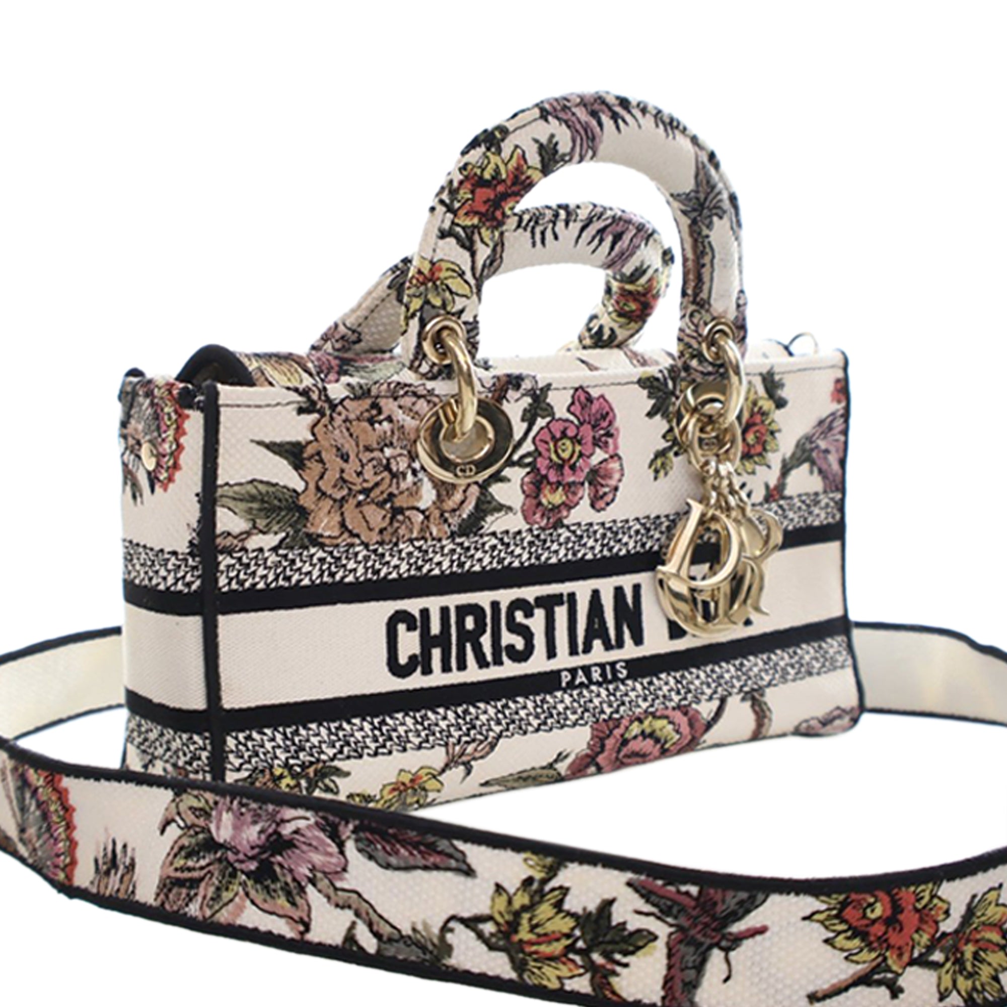 Dior Medium Embroidered Floral Canvas Lady D Joy - image 3
