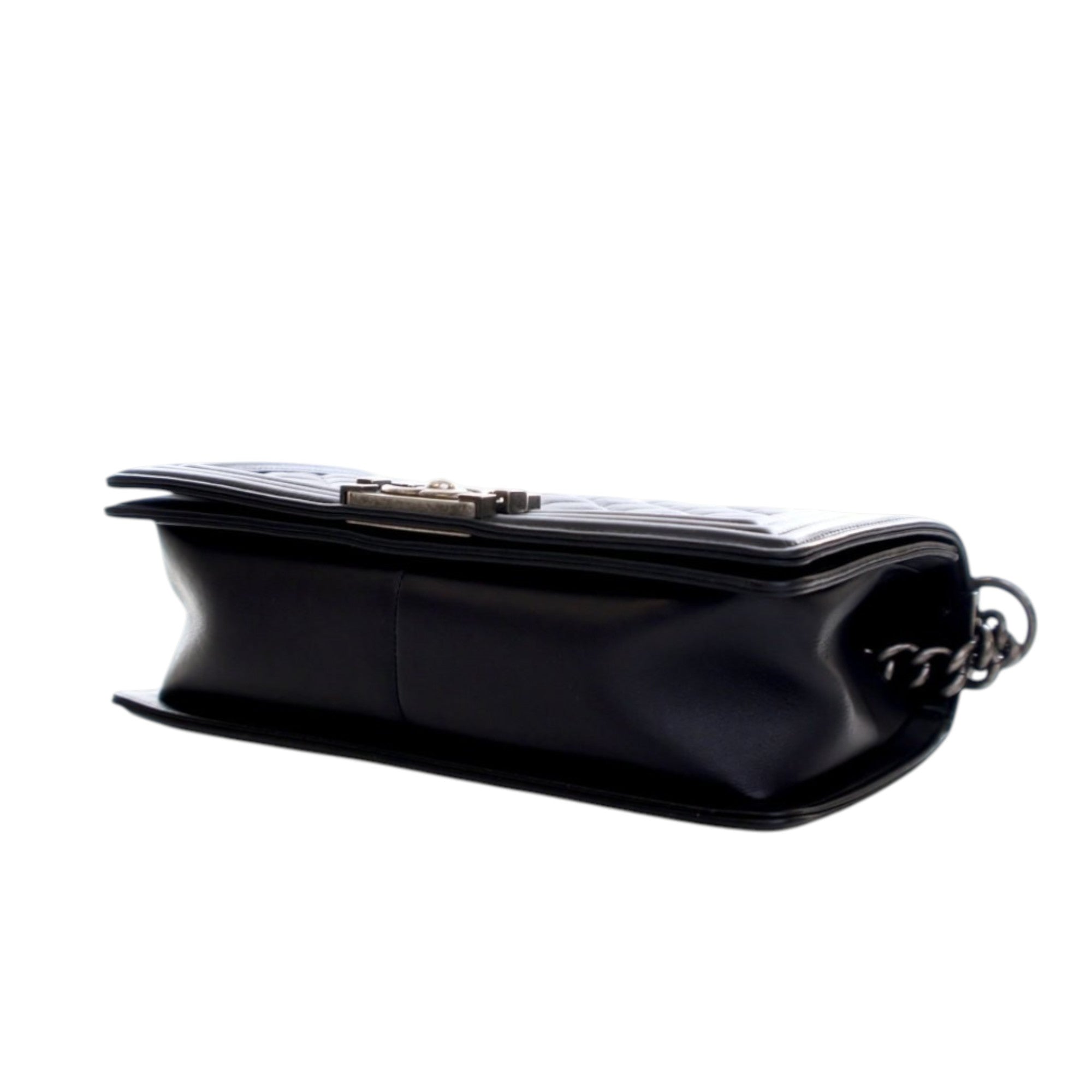 Chanel Old Medium Quilted Lambskin Boy Flap - image 9