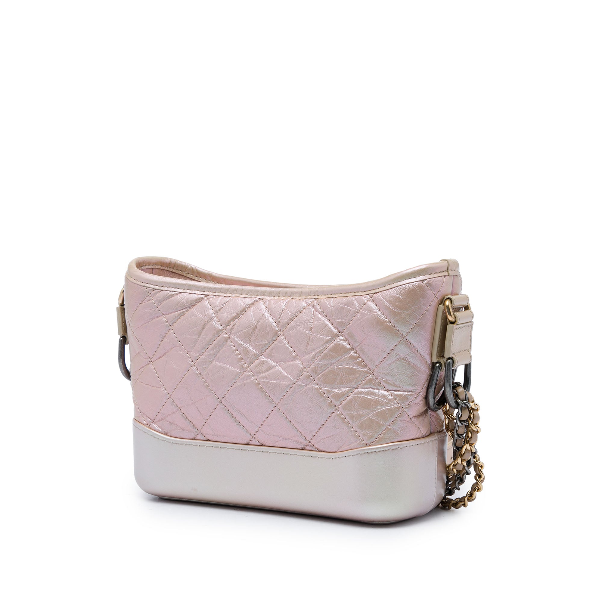 Chanel Small Iridescent Quilted Aged Calfskin Gabrielle Hobo - image 2
