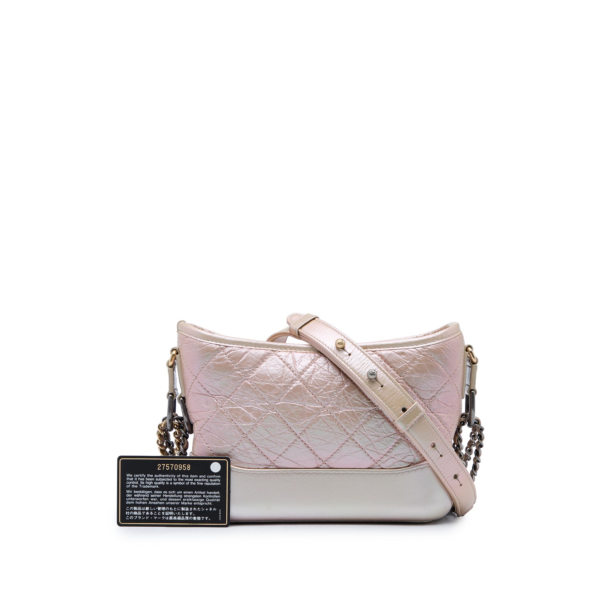 Chanel Small Iridescent Quilted Aged Calfskin Gabrielle Hobo - image 6
