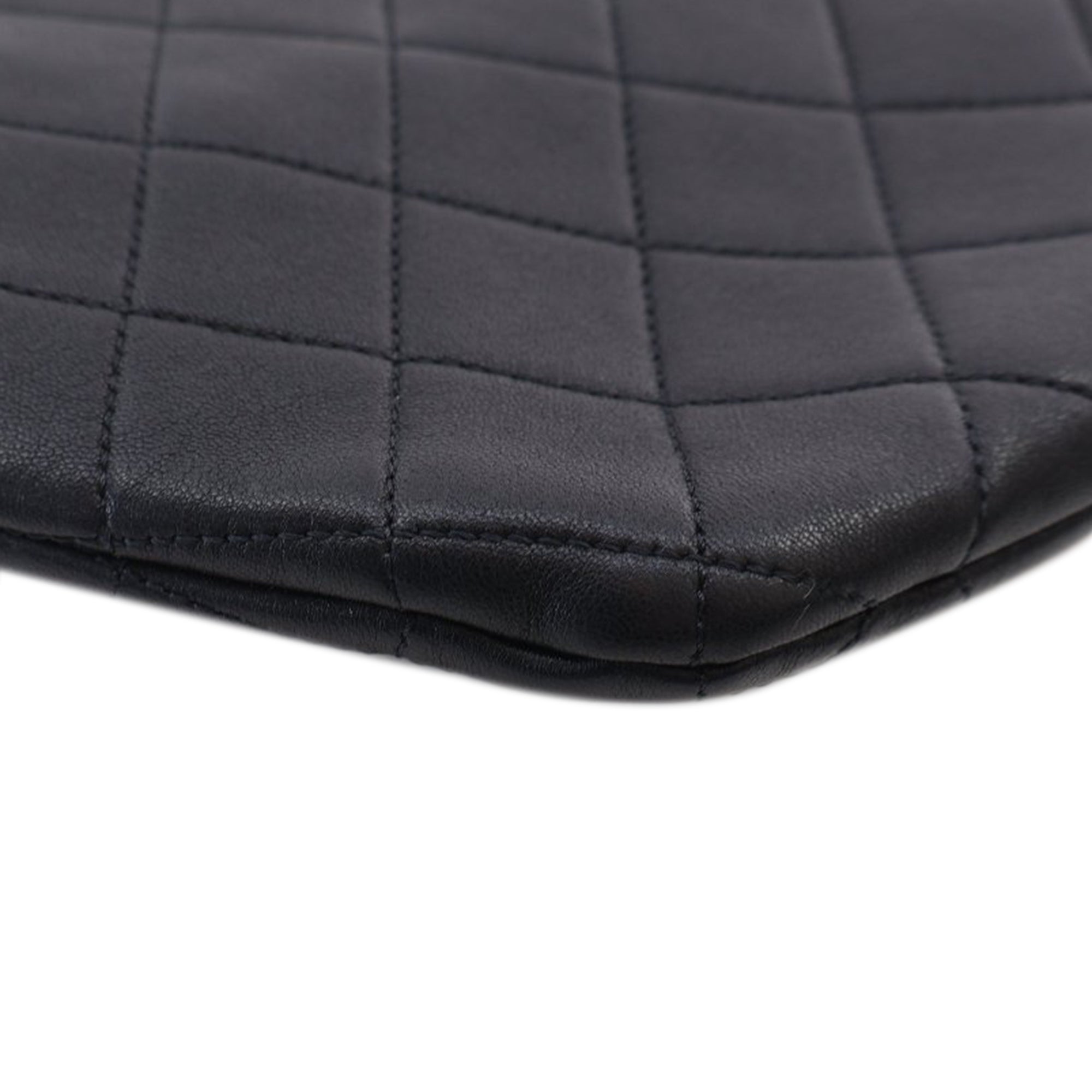 Chanel Quilted Lambskin Pearl Crown Handle Clutch - image 7