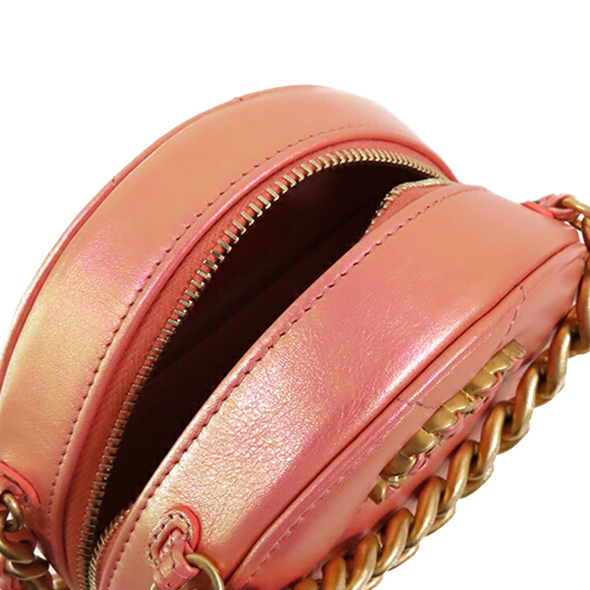 Chanel Iridescent Lambskin 19 Round Clutch with Chain - image 4