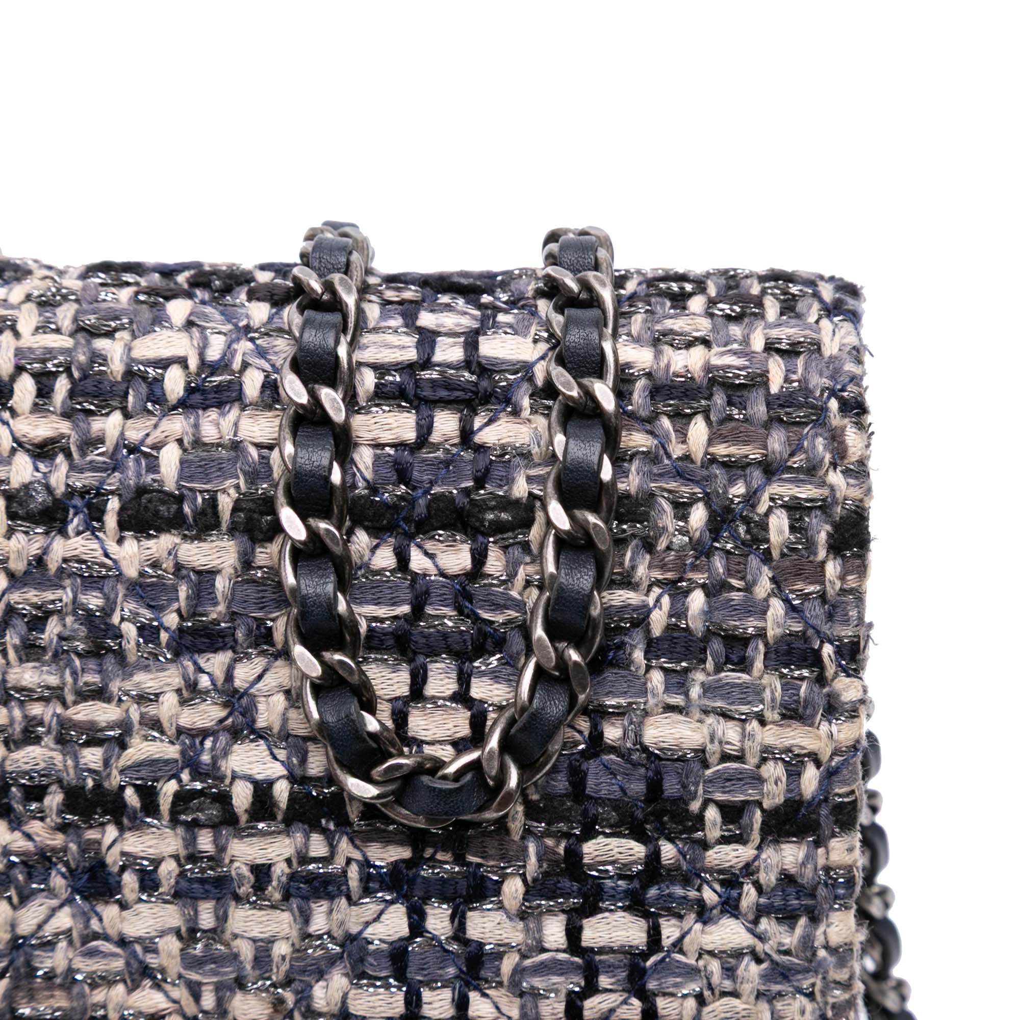 Chanel Quilted Tweed and Calfskin Gabrielle Wallet On Chain - image 11