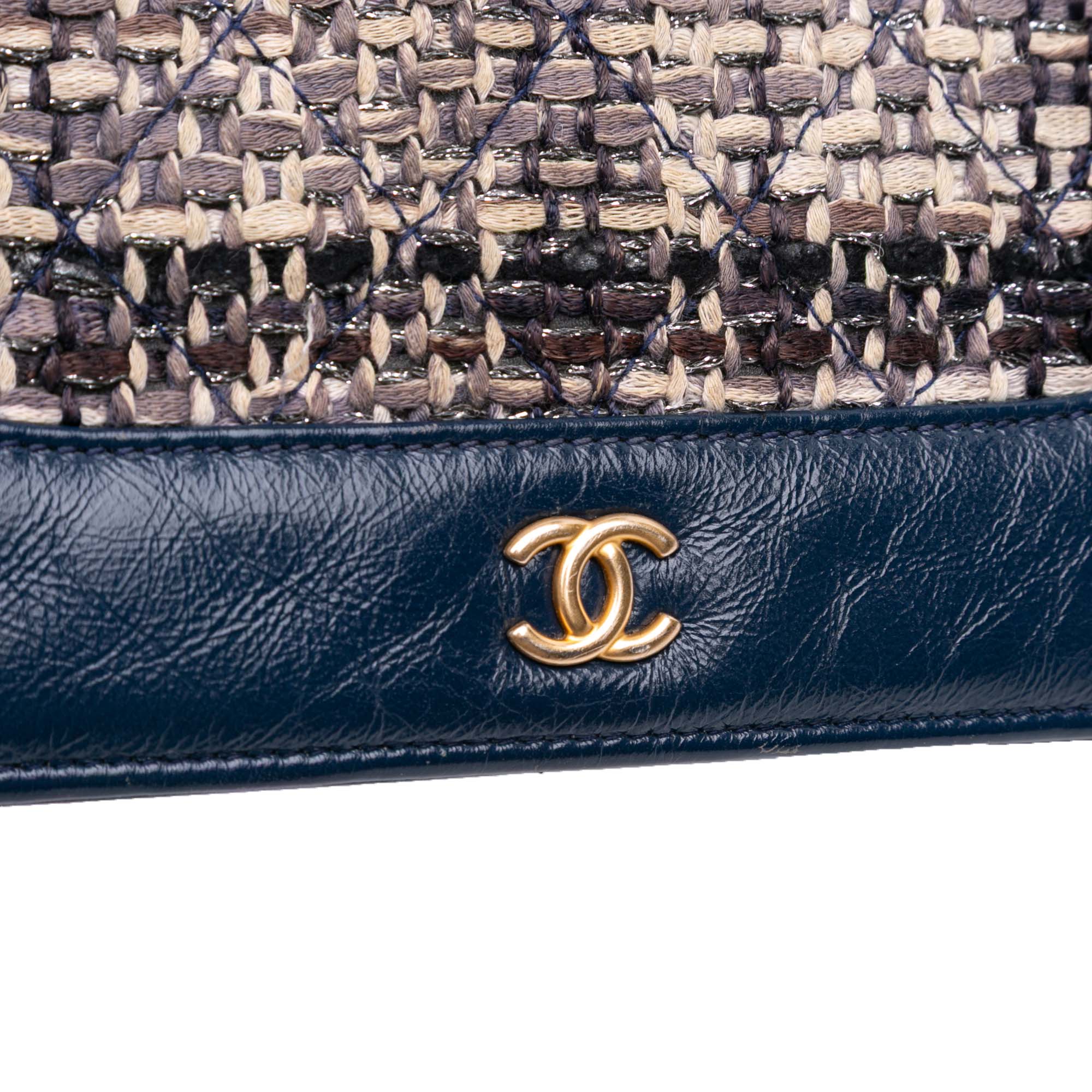 Chanel Quilted Tweed and Calfskin Gabrielle Wallet On Chain - image 6