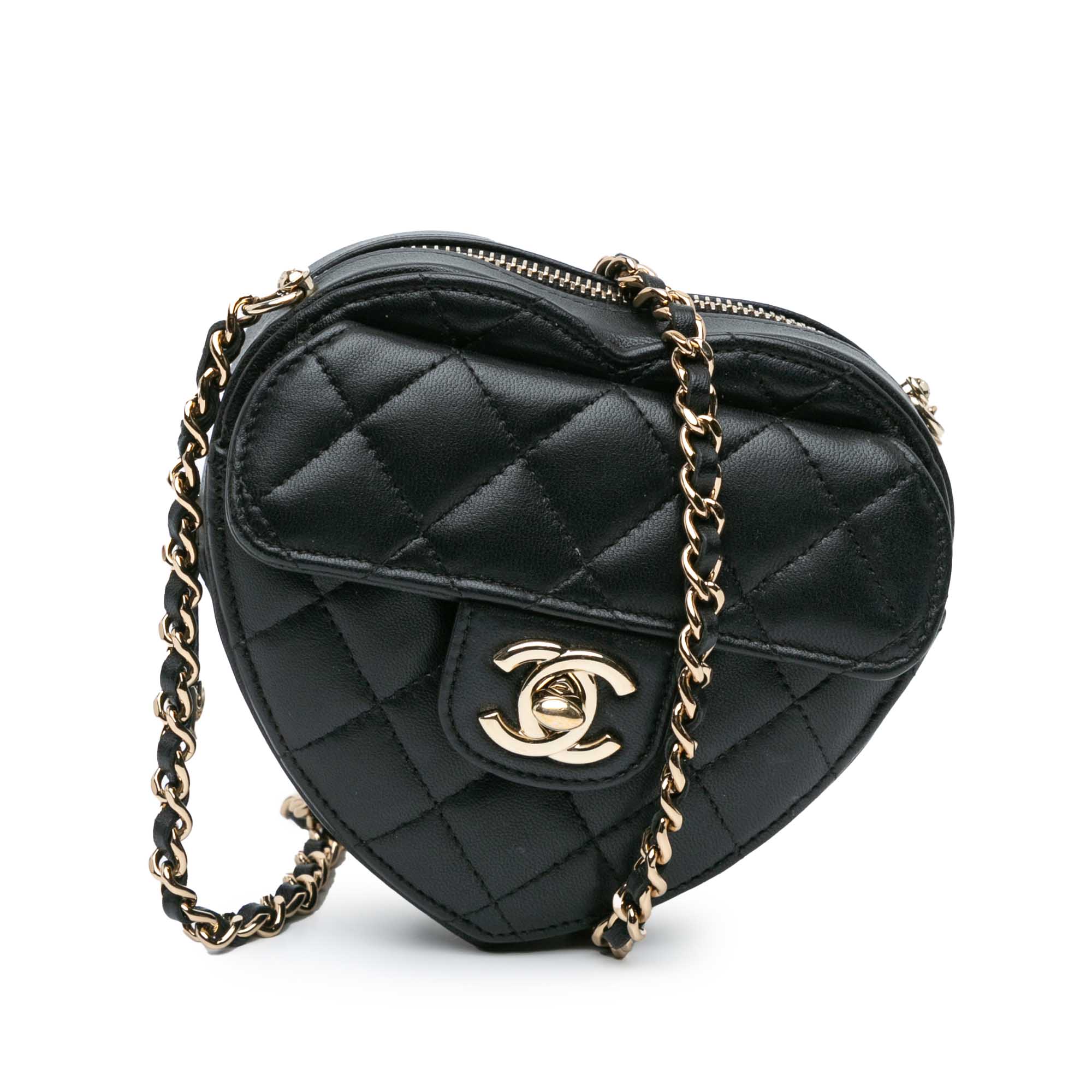 Chanel Mini Lambskin CC in Love Heart Crossbody - image 1