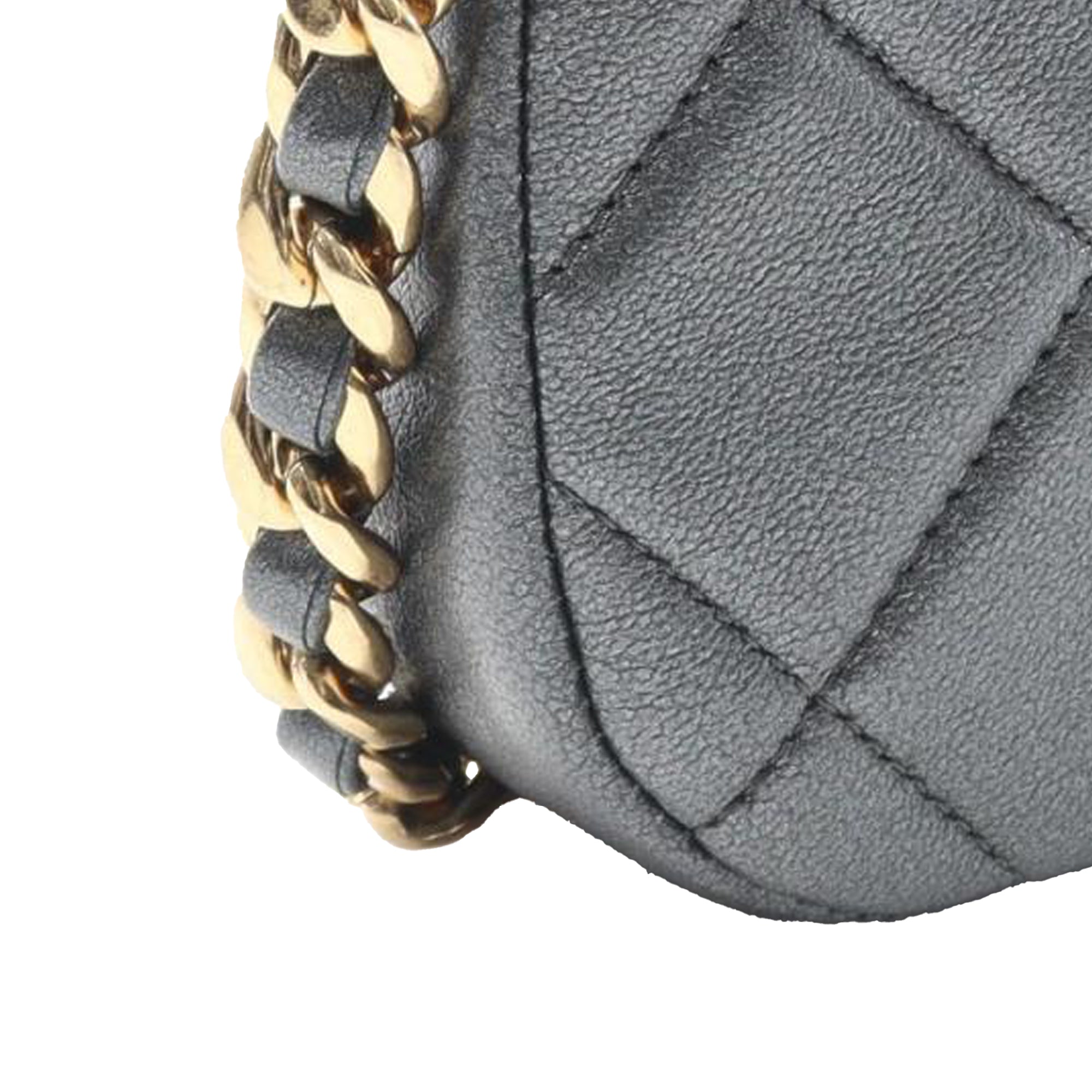 Chanel CC Quilted Metallic Lambskin Charms Hobo - image 8