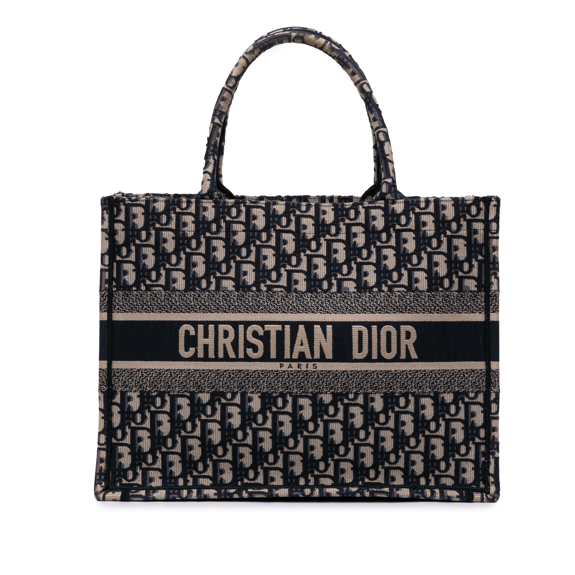 Dior Medium Oblique Embroidered Canvas Book Tote - image 1