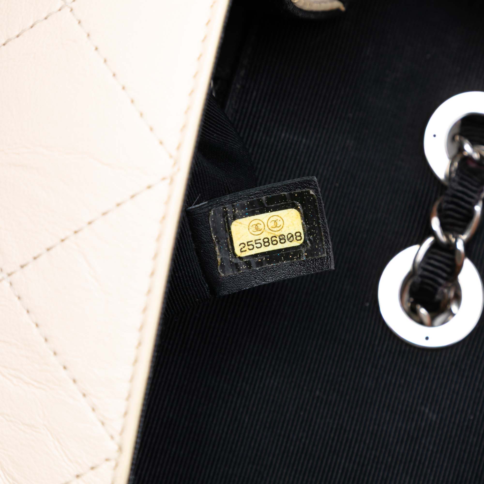 Chanel CC Quilted Crumpled Calfskin and Grosgrain Flap - image 5