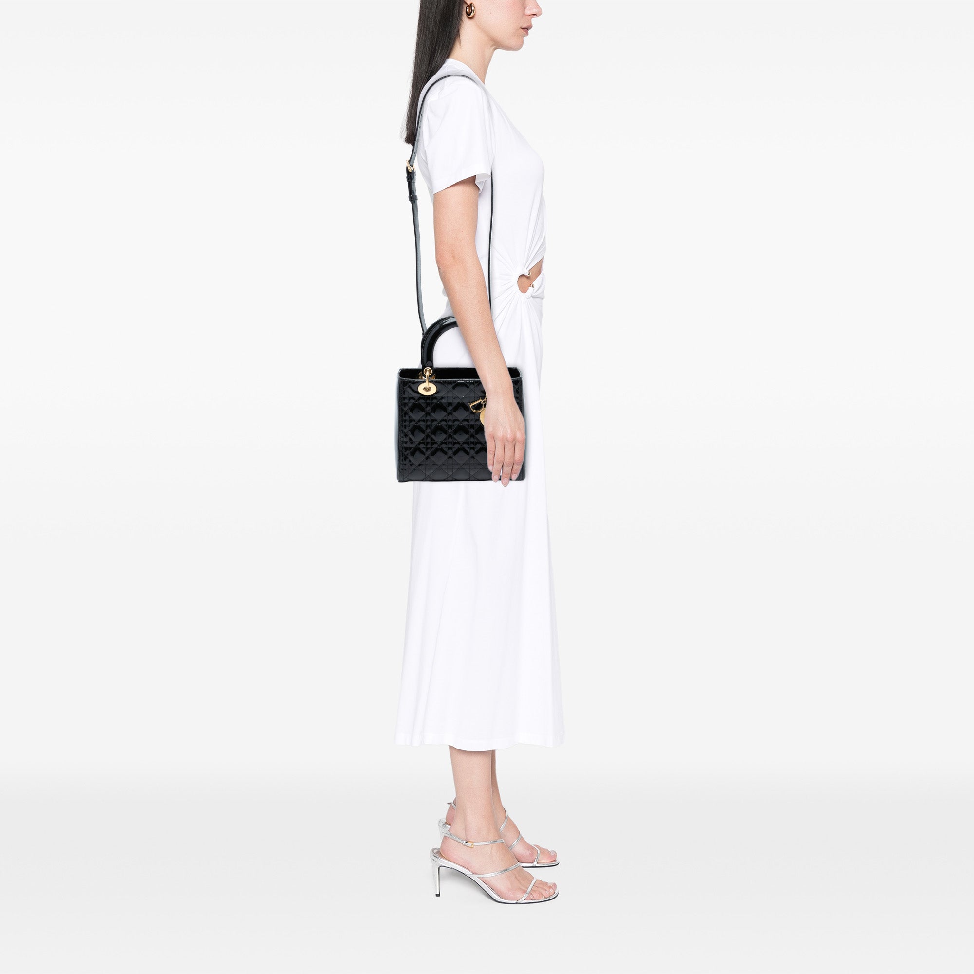 Dior Medium Patent Cannage Lady Dior - image 7