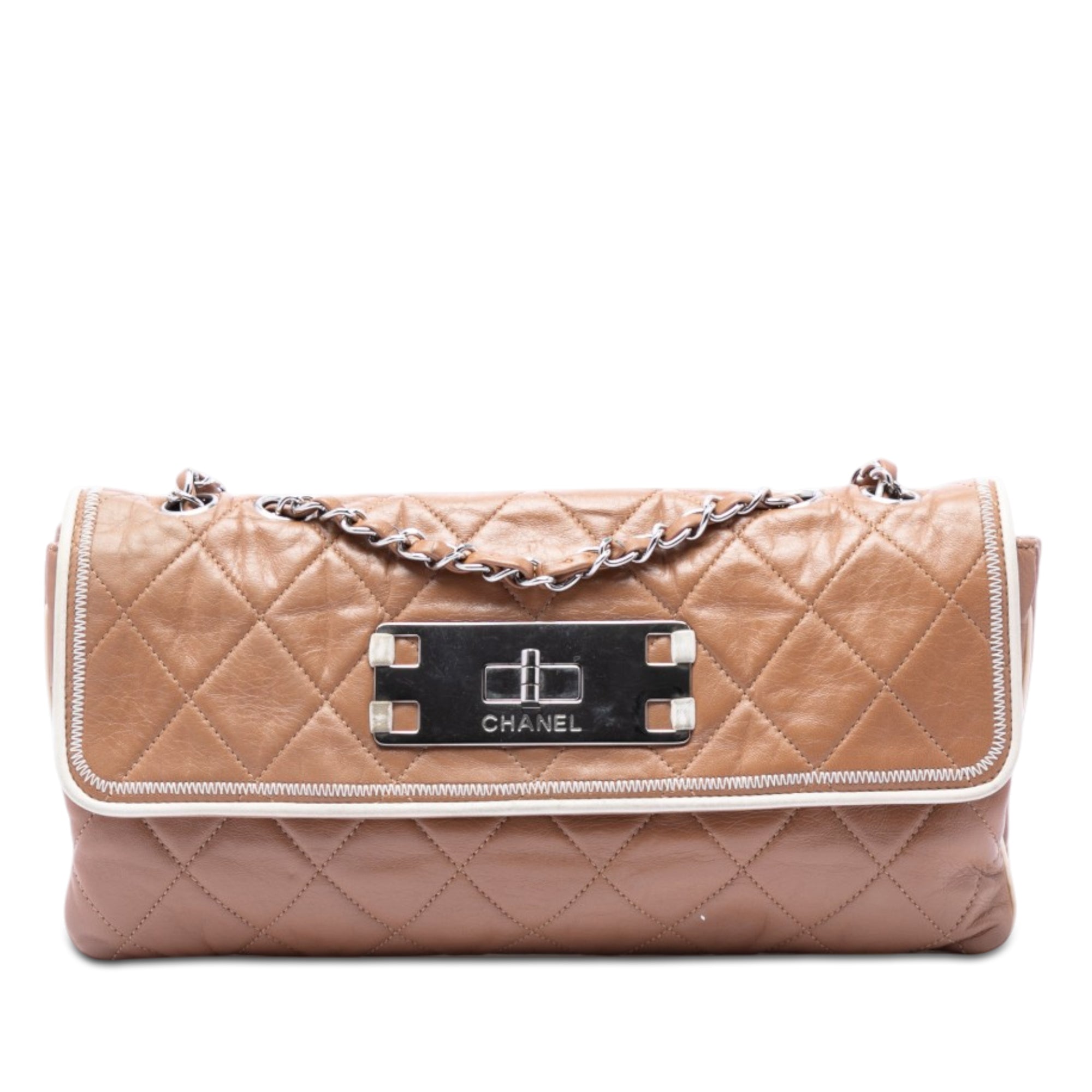 Chanel Quilted Aged Lambskin Reissue 2.55 East West Flap - image 1