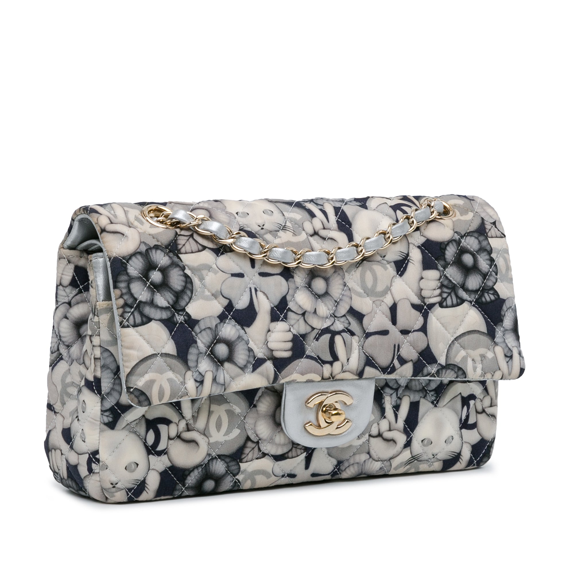 Chanel Medium Classic Nylon Cat Emoticon Double Flap - image 2