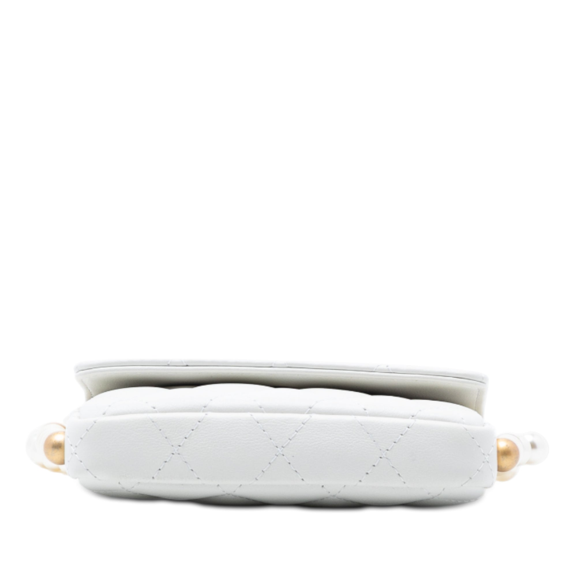 Chanel Quilted Lambskin About Pearls Card Holder On Chain - image 3