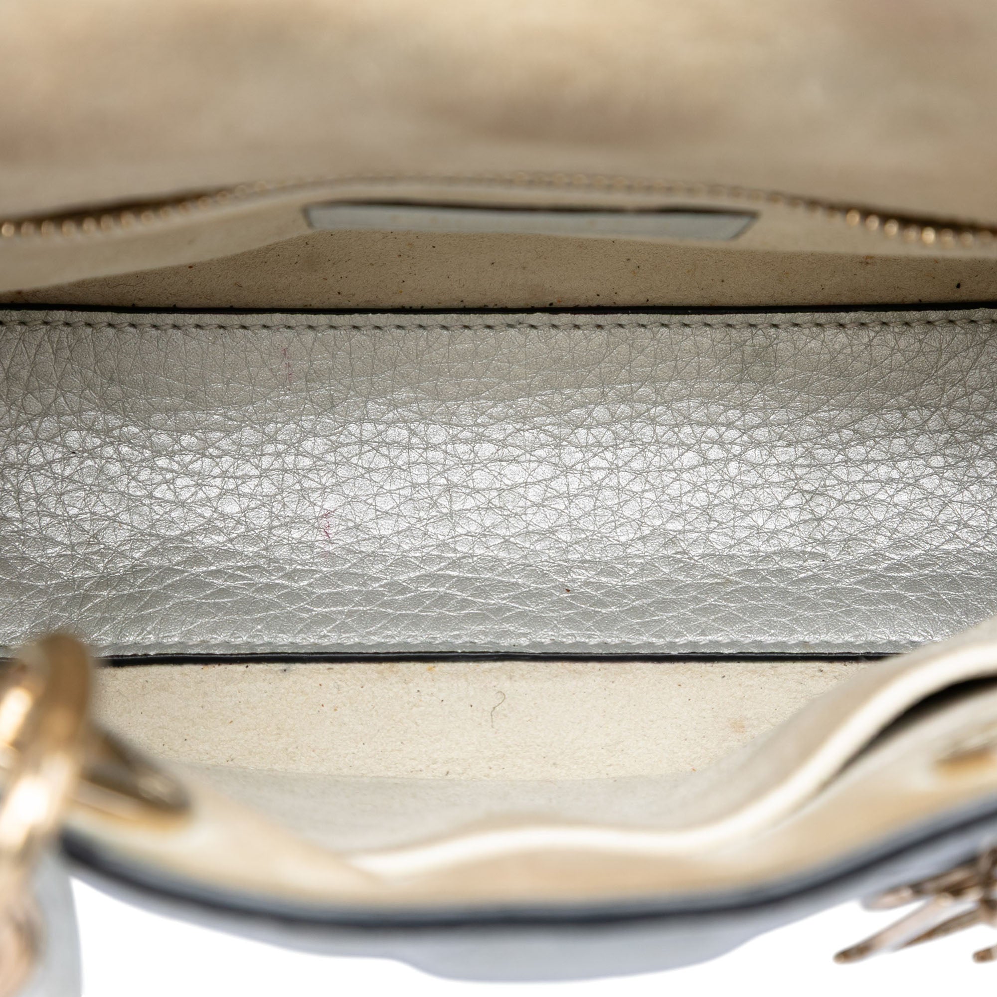 Dior Mini Metallic Calfskin Cannage Supple Lady Dior - image 4