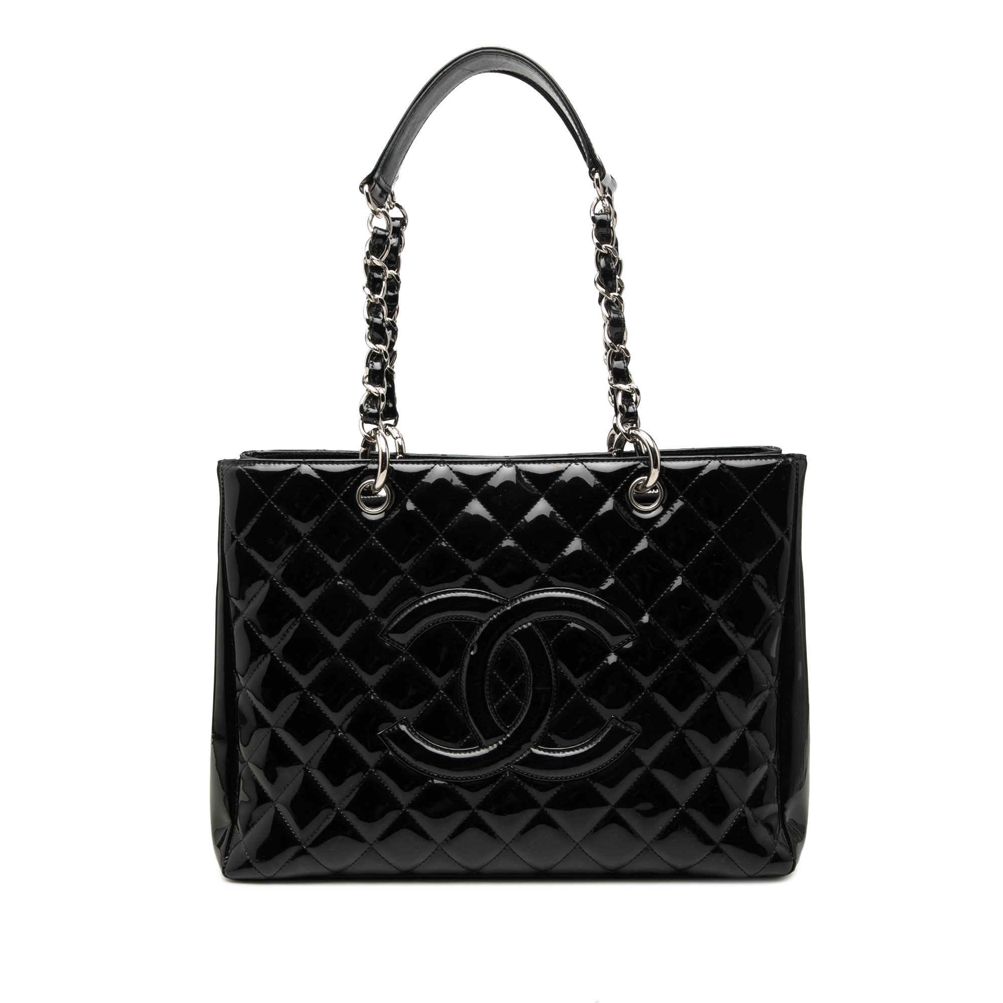 Chanel Patent Grand Shopping Tote - image 1