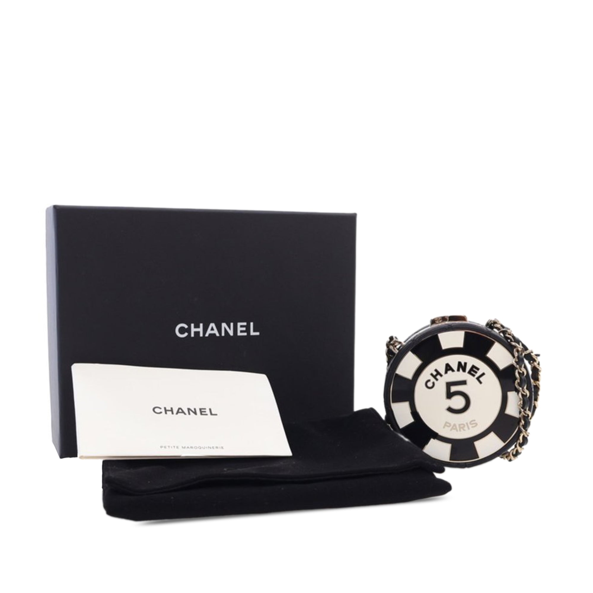 Chanel Enamel and Quilted Lambskin Round Poker Chip Clutch with Chain - image 15