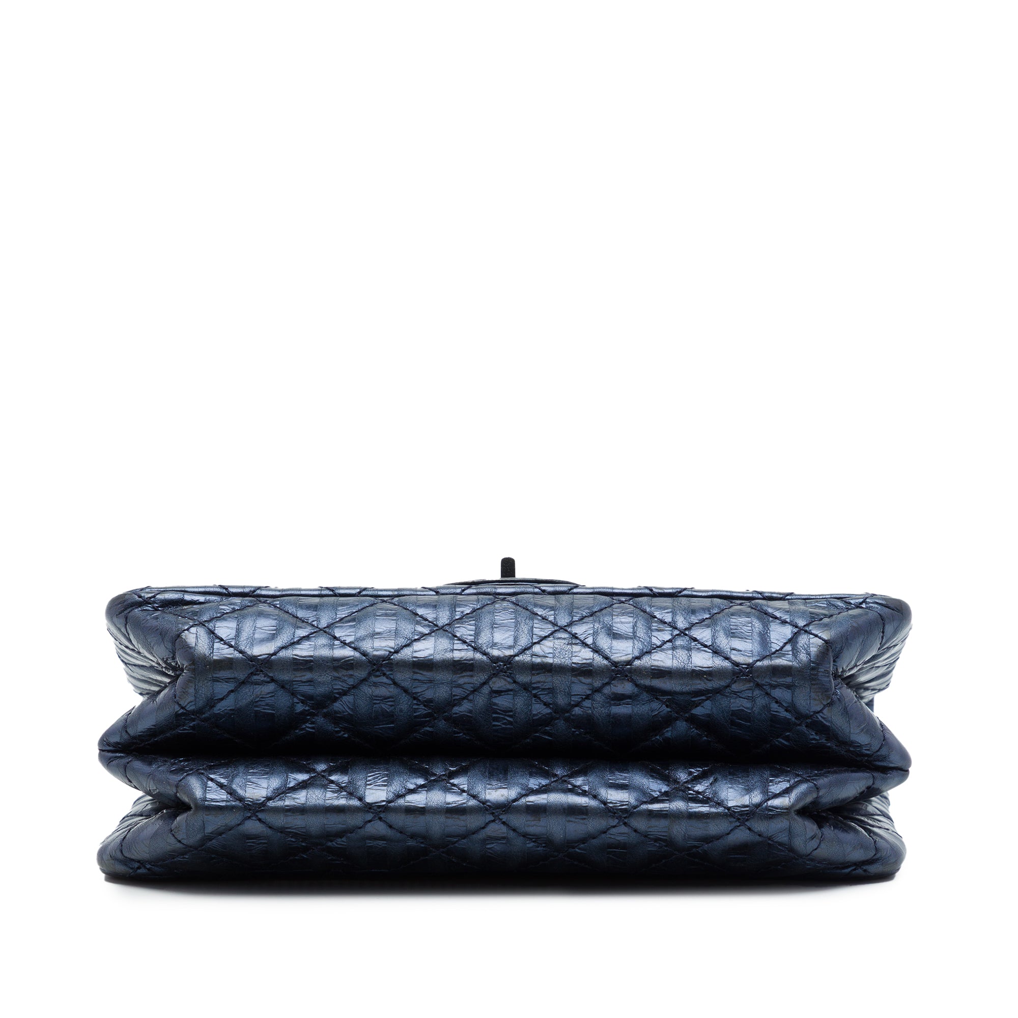 Chanel Quilted Metallic Striped Aged Calfskin Reissue 2.55 Accordion Flap 225 - image 3
