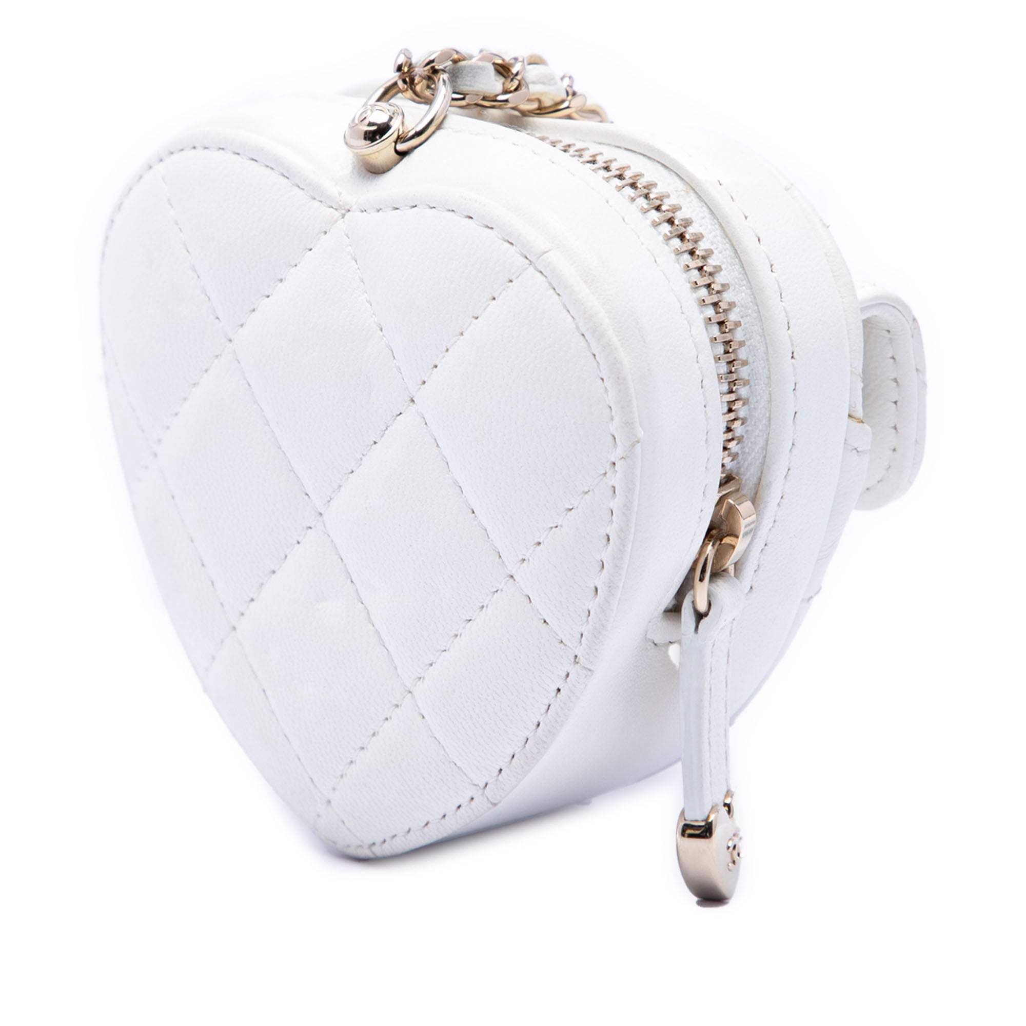 Chanel Mini Quilted Lambskin CC in Love Heart Necklace Bag - image 2
