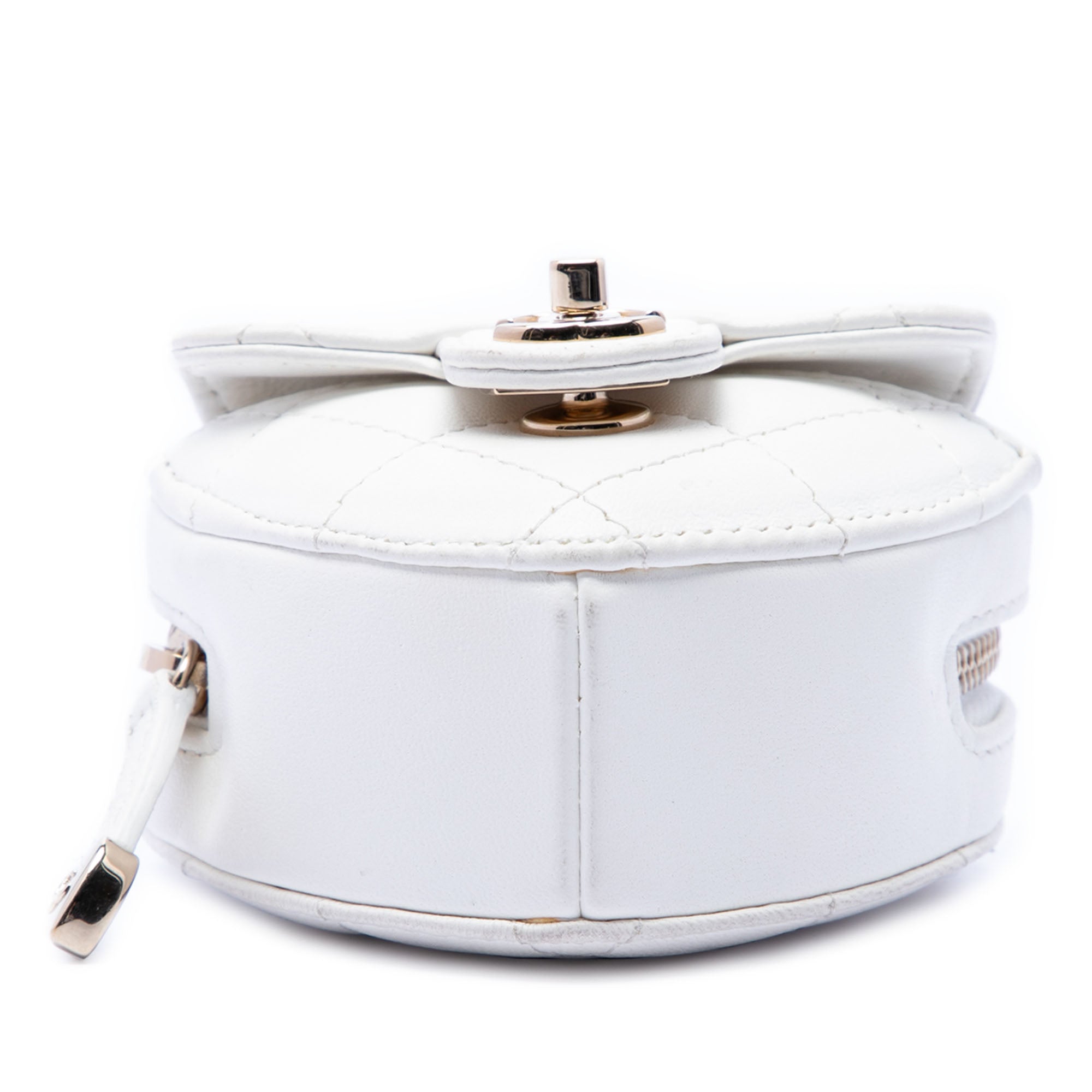 Chanel Mini Quilted Lambskin CC in Love Heart Necklace Bag - image 3