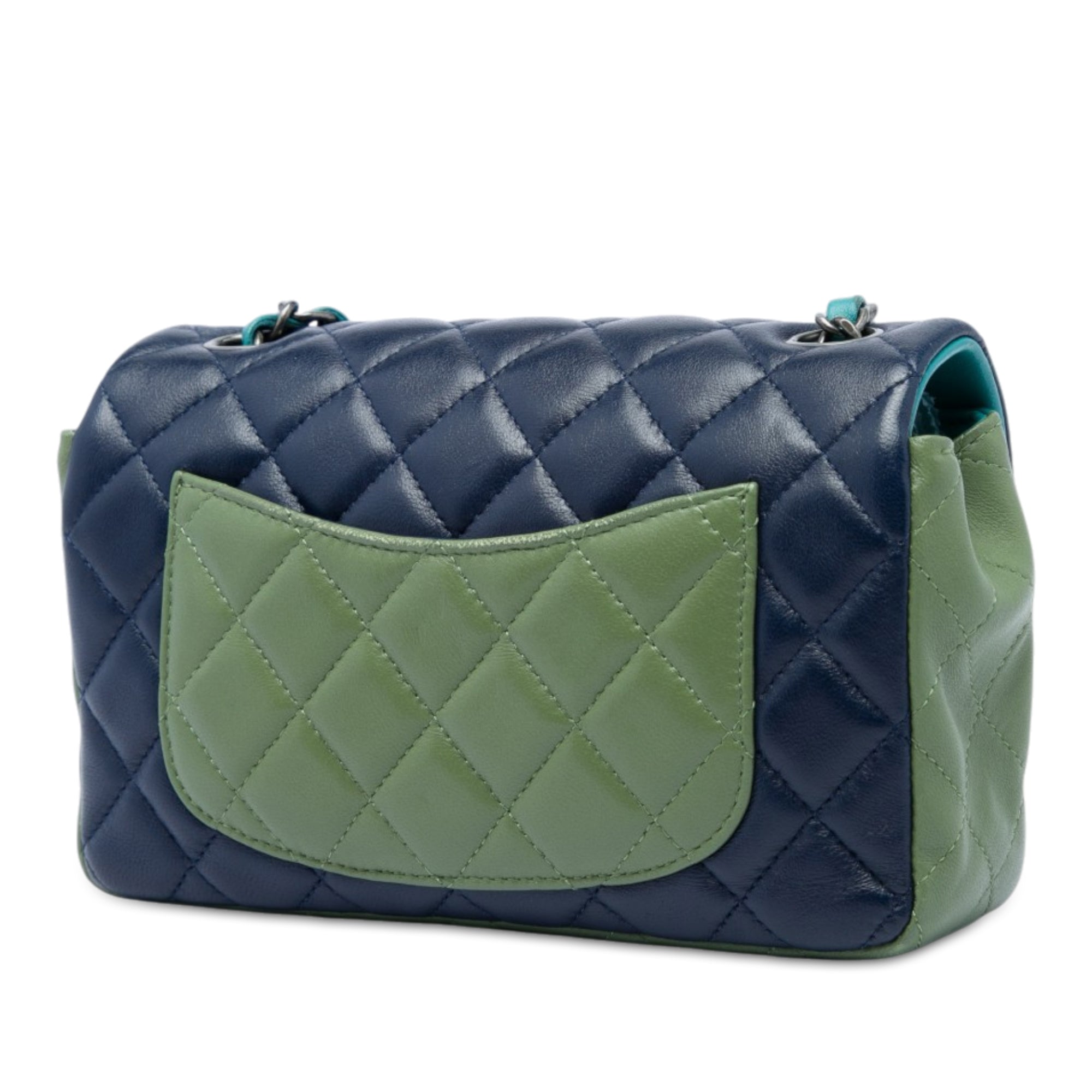 Chanel Mini Rectangular Classic Tricolor Lambskin Single Flap - image 2