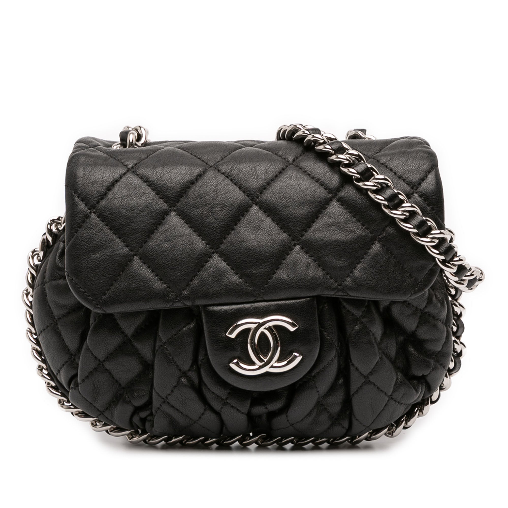 Chanel Mini Quilted Lambskin Chain Around Flap - image 1