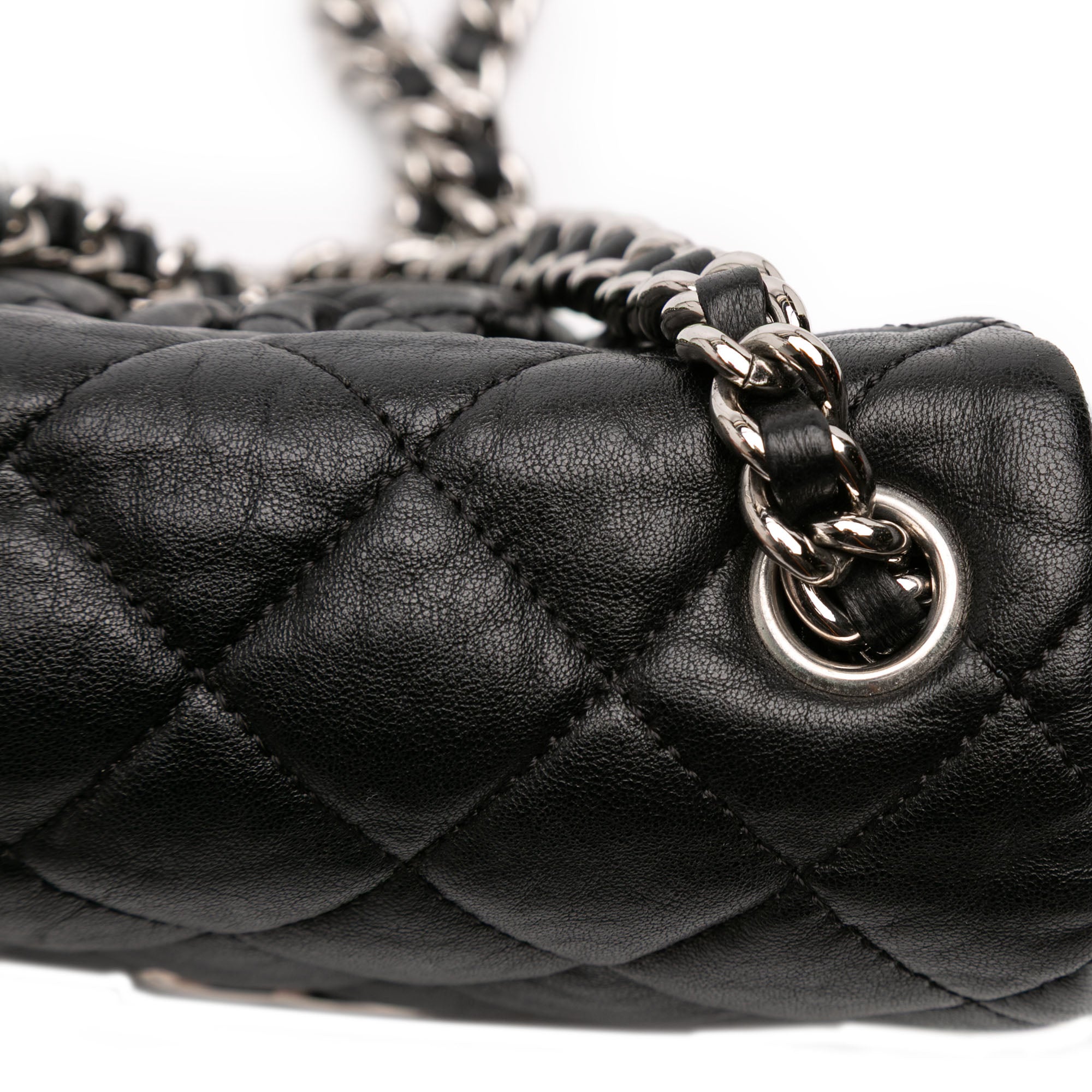 Chanel Mini Quilted Lambskin Chain Around Flap - image 8
