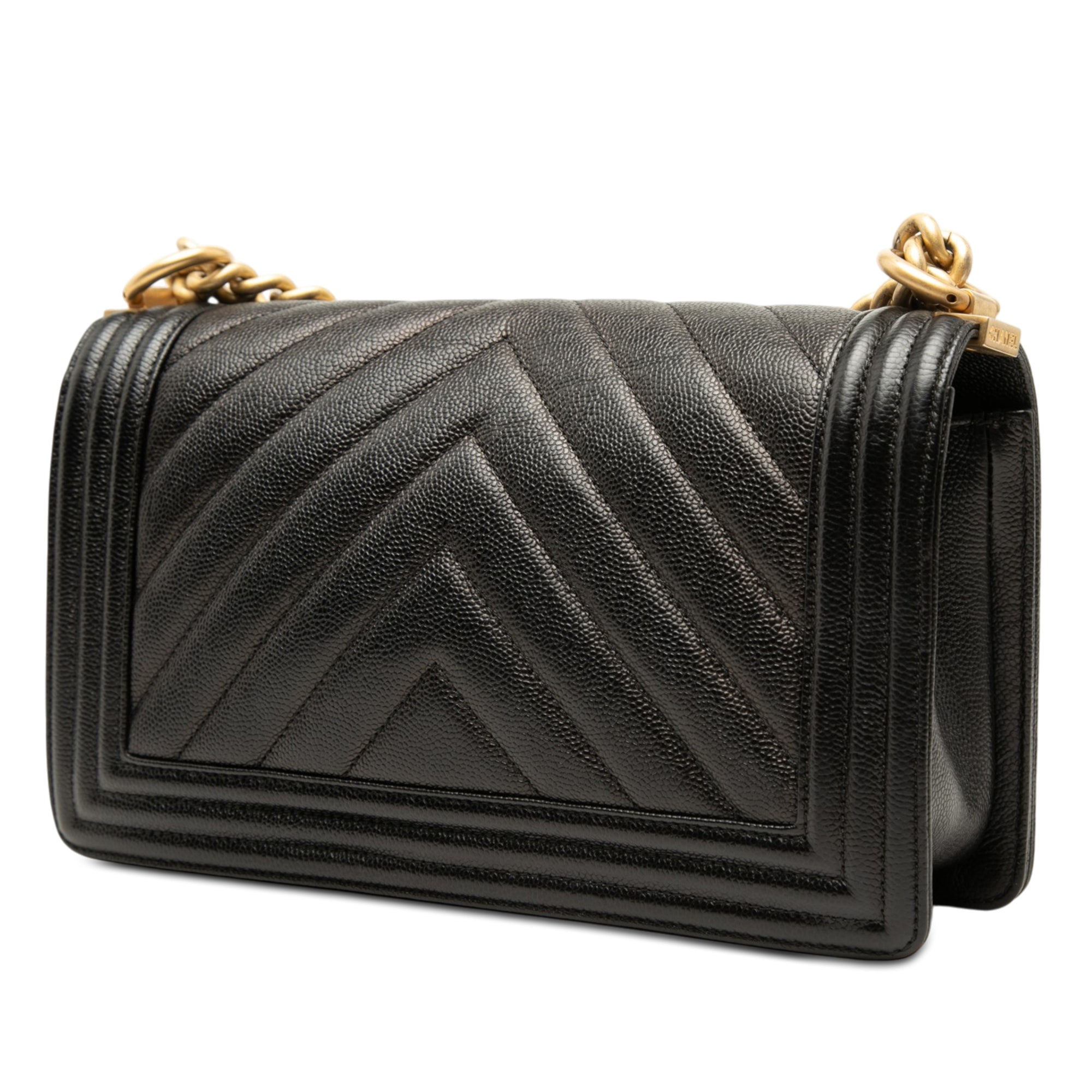 Chanel Old Medium Chevron Caviar Boy Flap - image 2