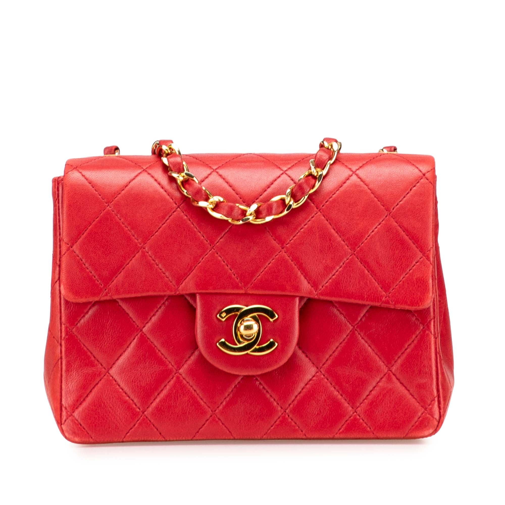 Chanel Mini Square Classic Lambskin Single Flap - image 1