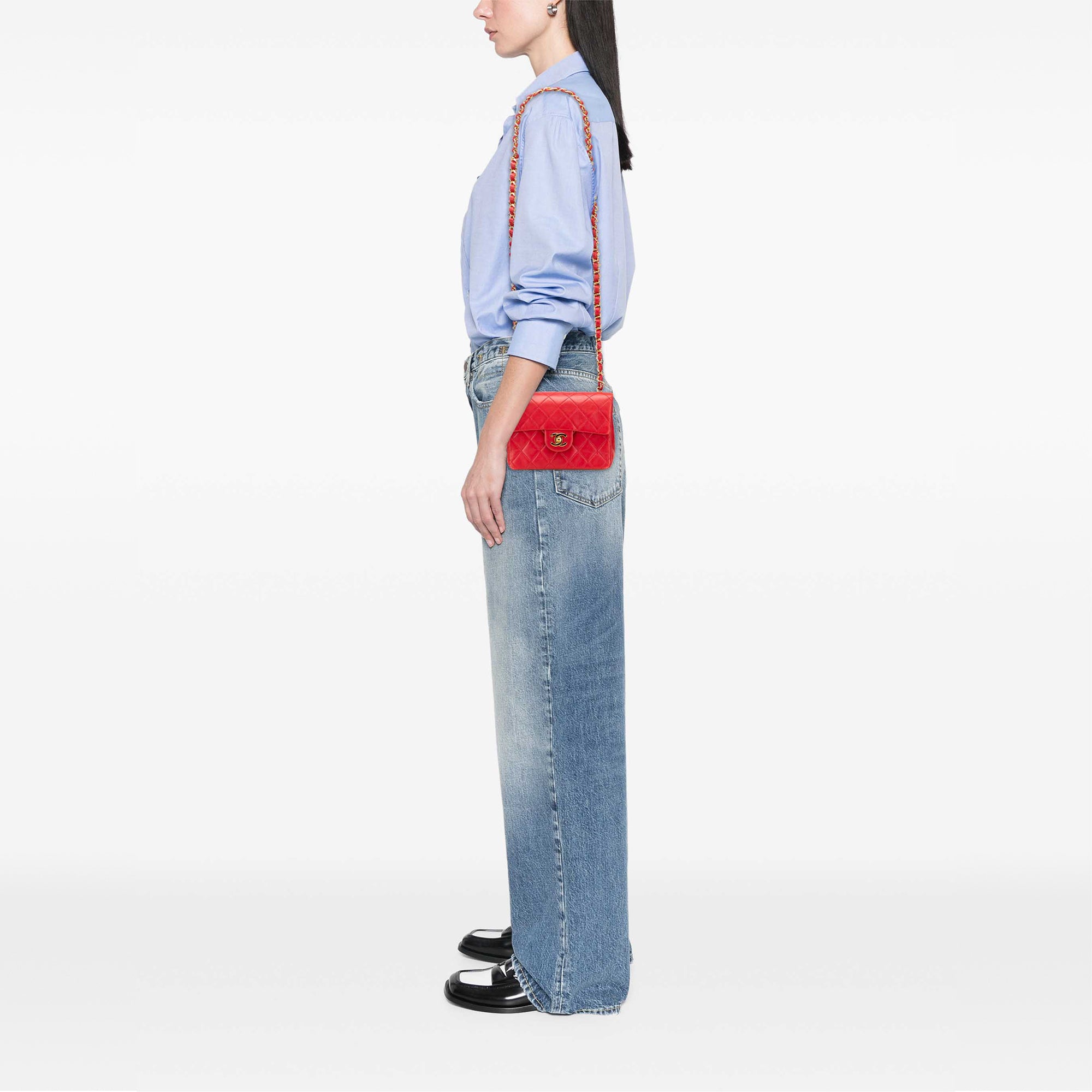 Chanel Mini Square Classic Lambskin Single Flap - image 15