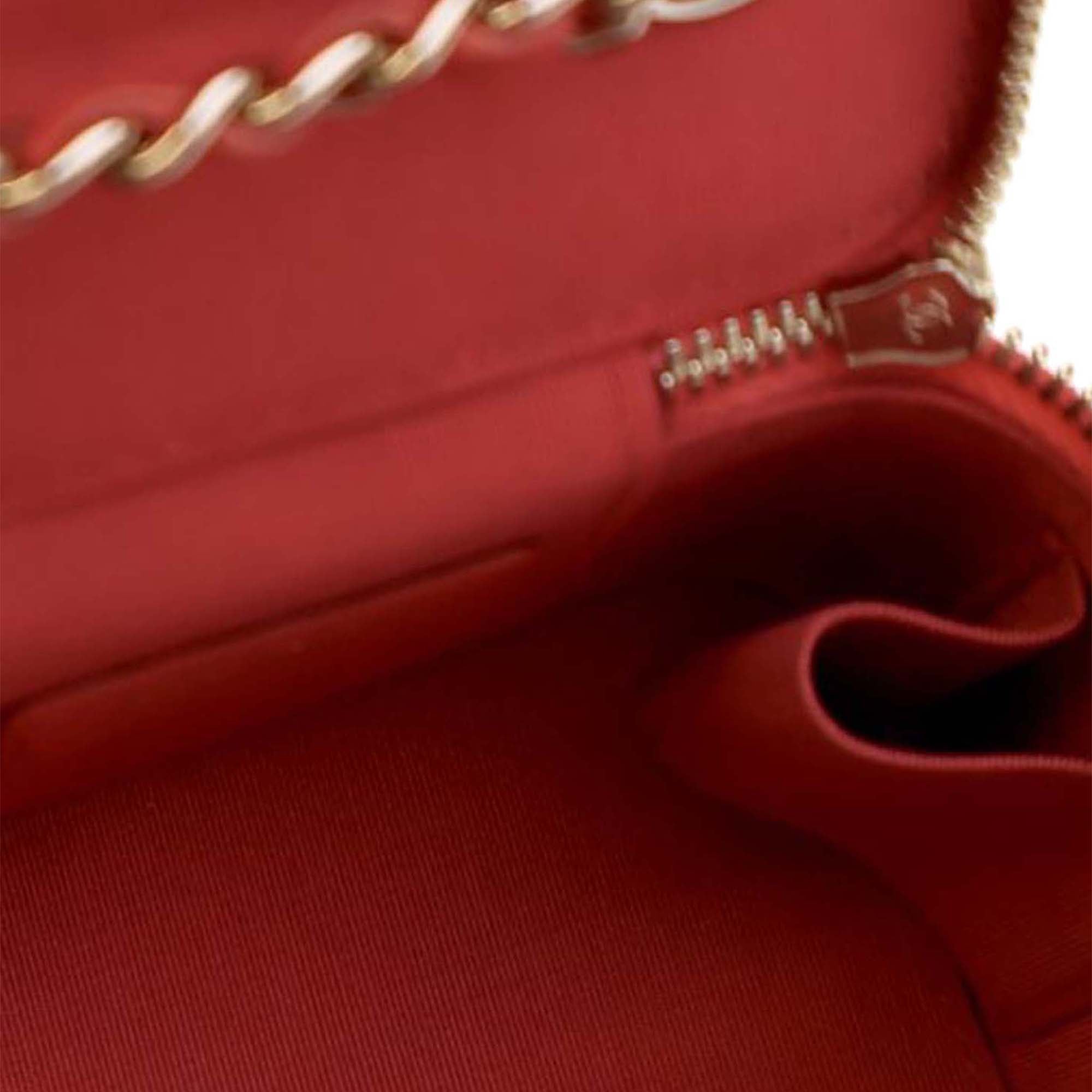 Chanel Mini CC Striped Raffia Vanity Case - image 10