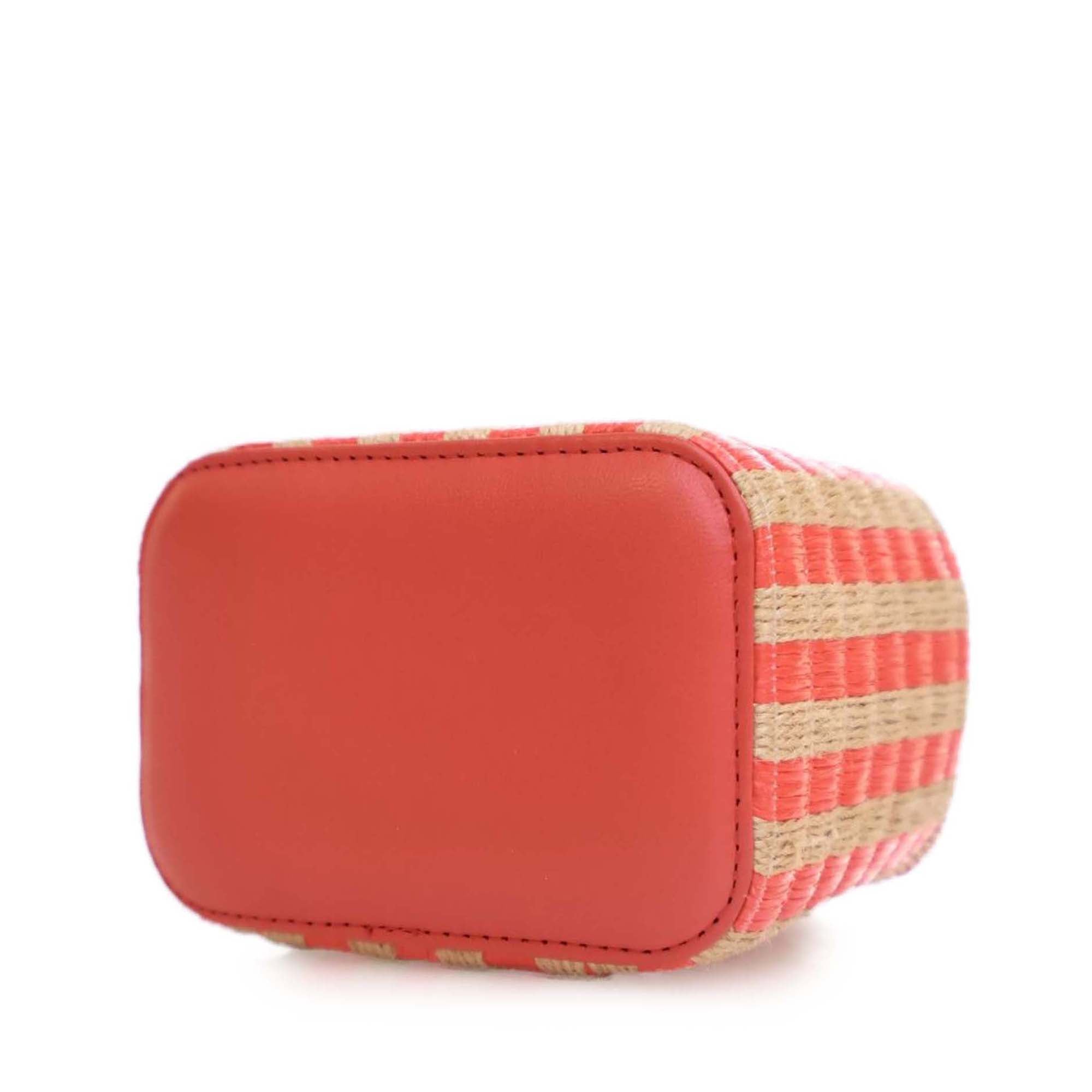 Chanel Mini CC Striped Raffia Vanity Case - image 6