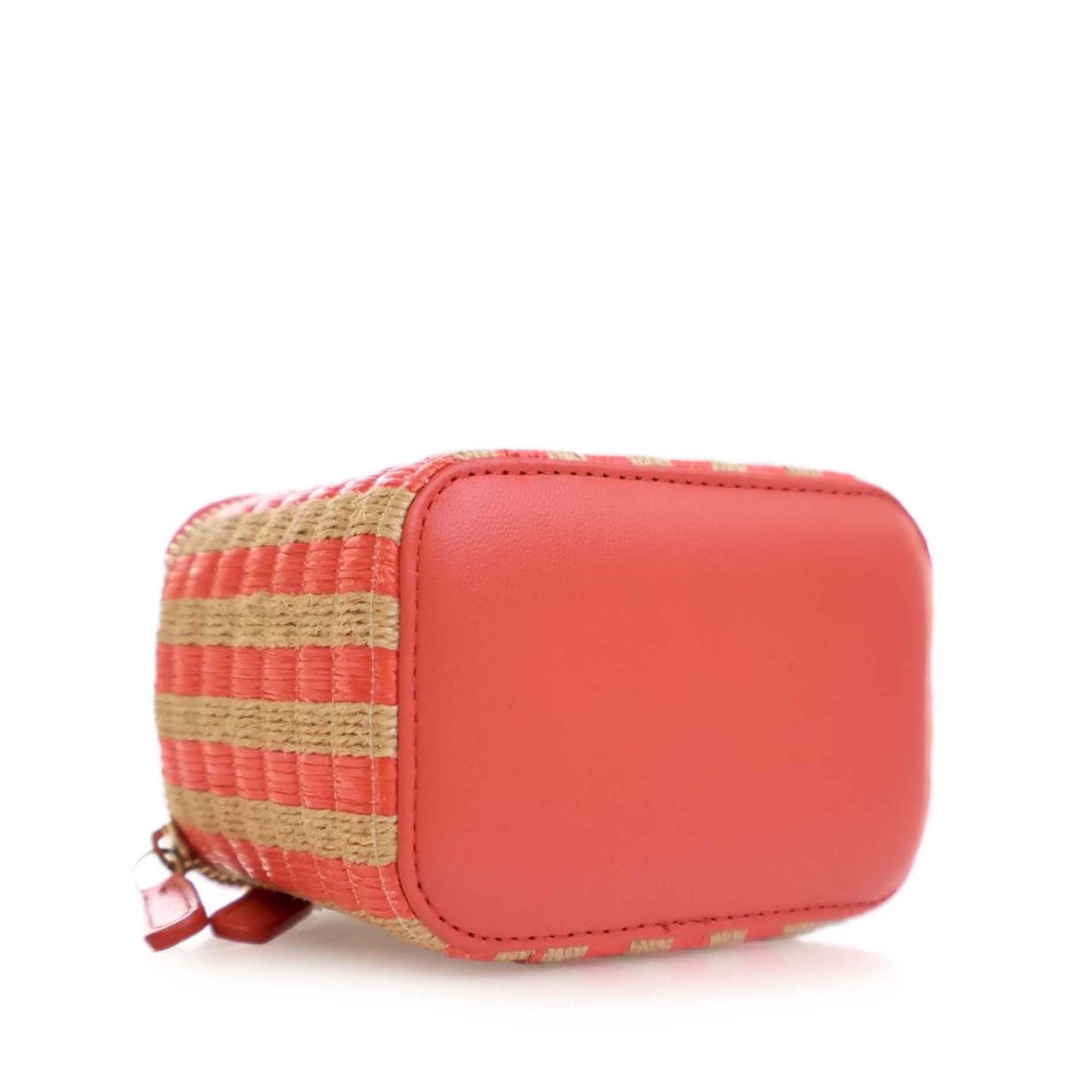 Chanel Mini CC Striped Raffia Vanity Case - image 7
