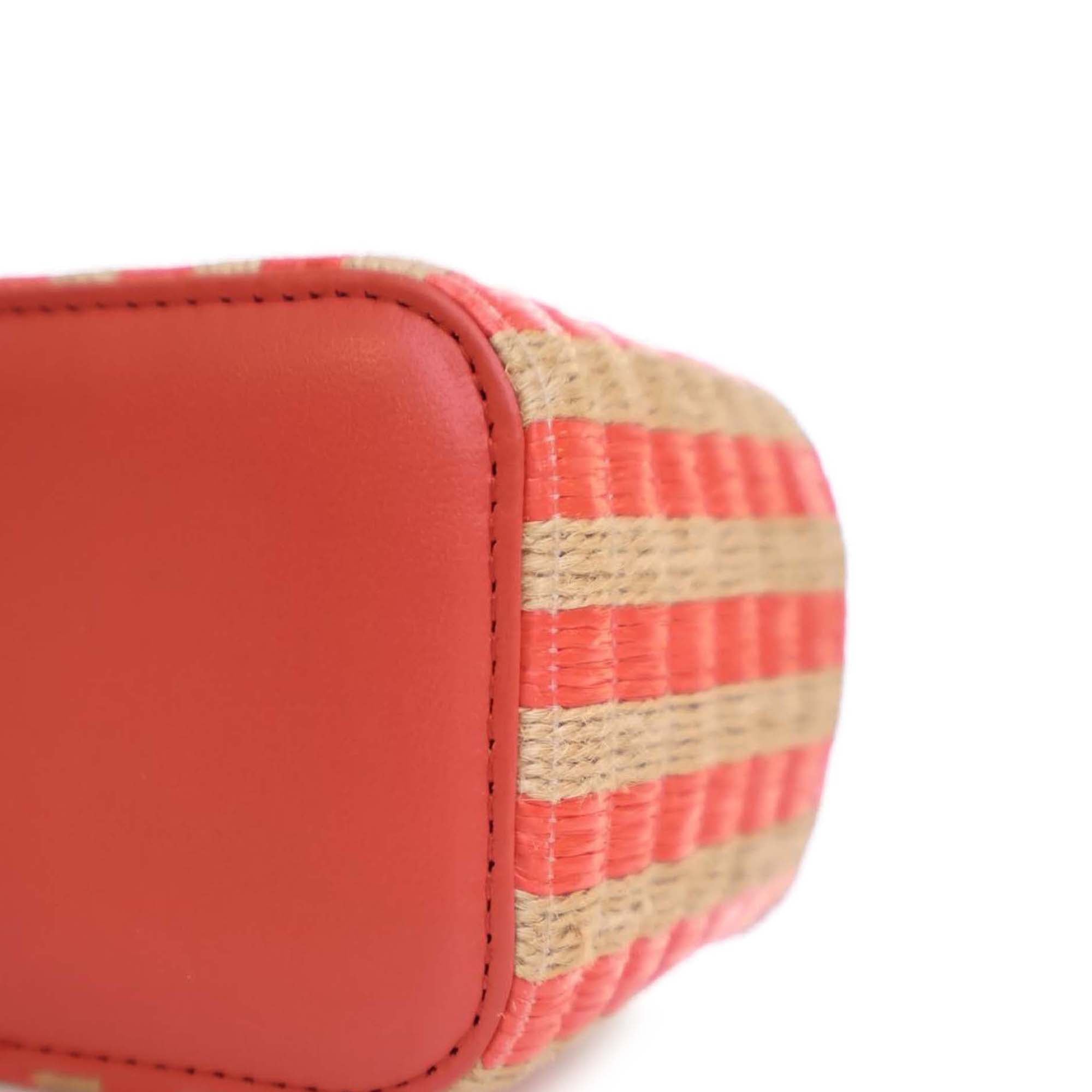 Chanel Mini CC Striped Raffia Vanity Case - image 9