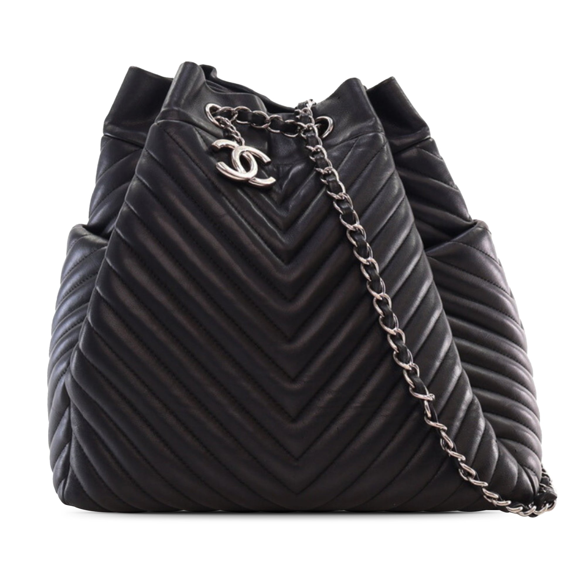 Chanel Chevron Calfskin Urban Spirit Bucket Bag - image 1
