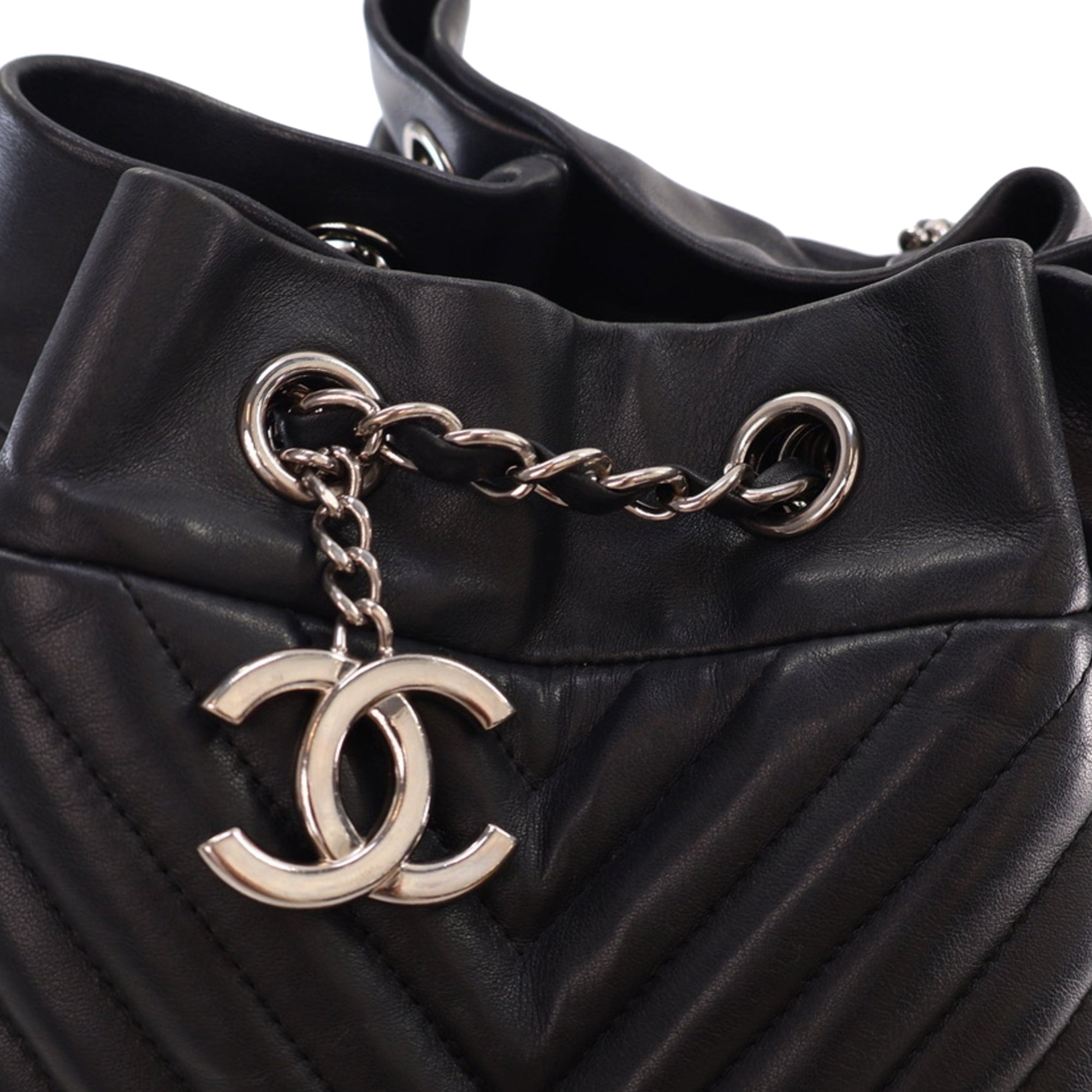 Chanel Chevron Calfskin Urban Spirit Bucket Bag - image 6