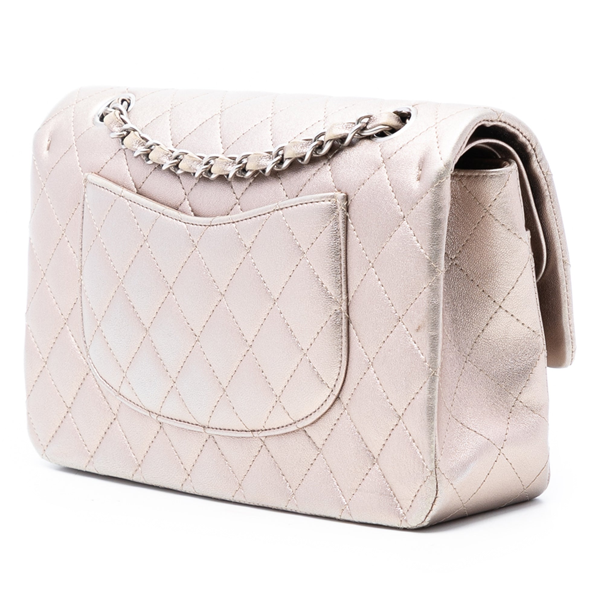 Chanel Medium Classic Metallic Lambskin Double Flap - image 2