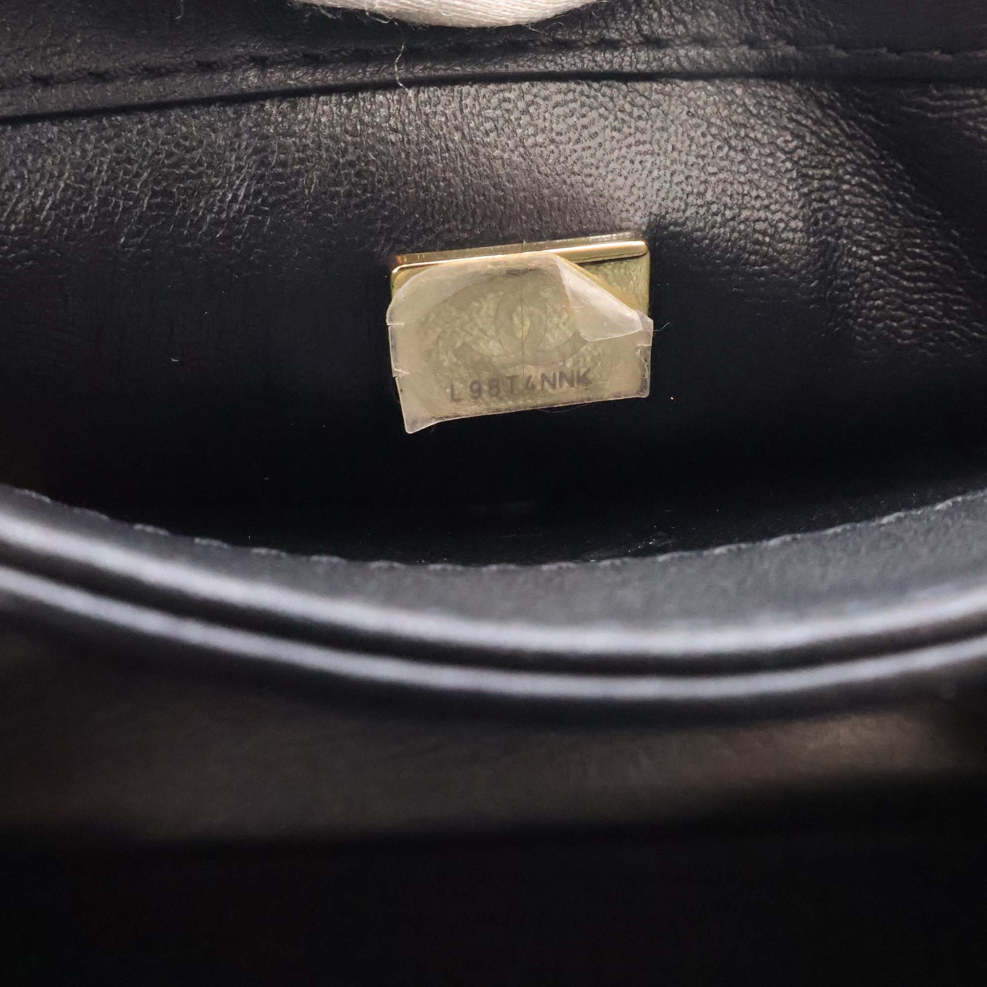 Chanel Mini Quilted Lambskin Top Handle Flap - image 5