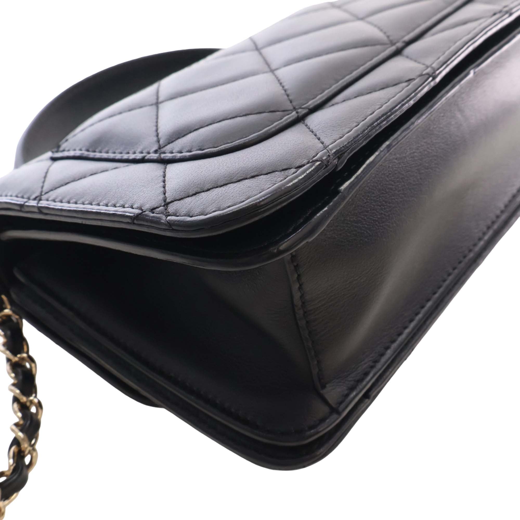 Chanel Mini Quilted Lambskin Top Handle Flap - image 7